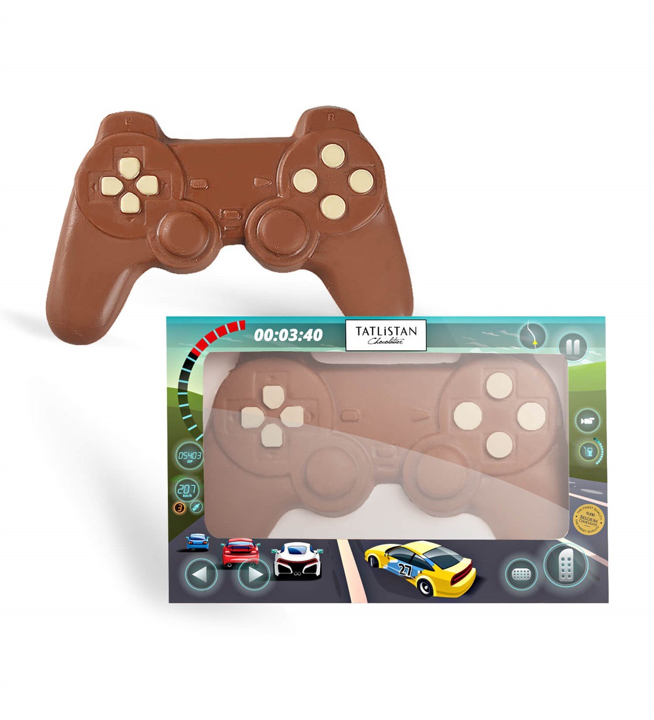 Araba Yarışı Konseptli Joystick Çikolata