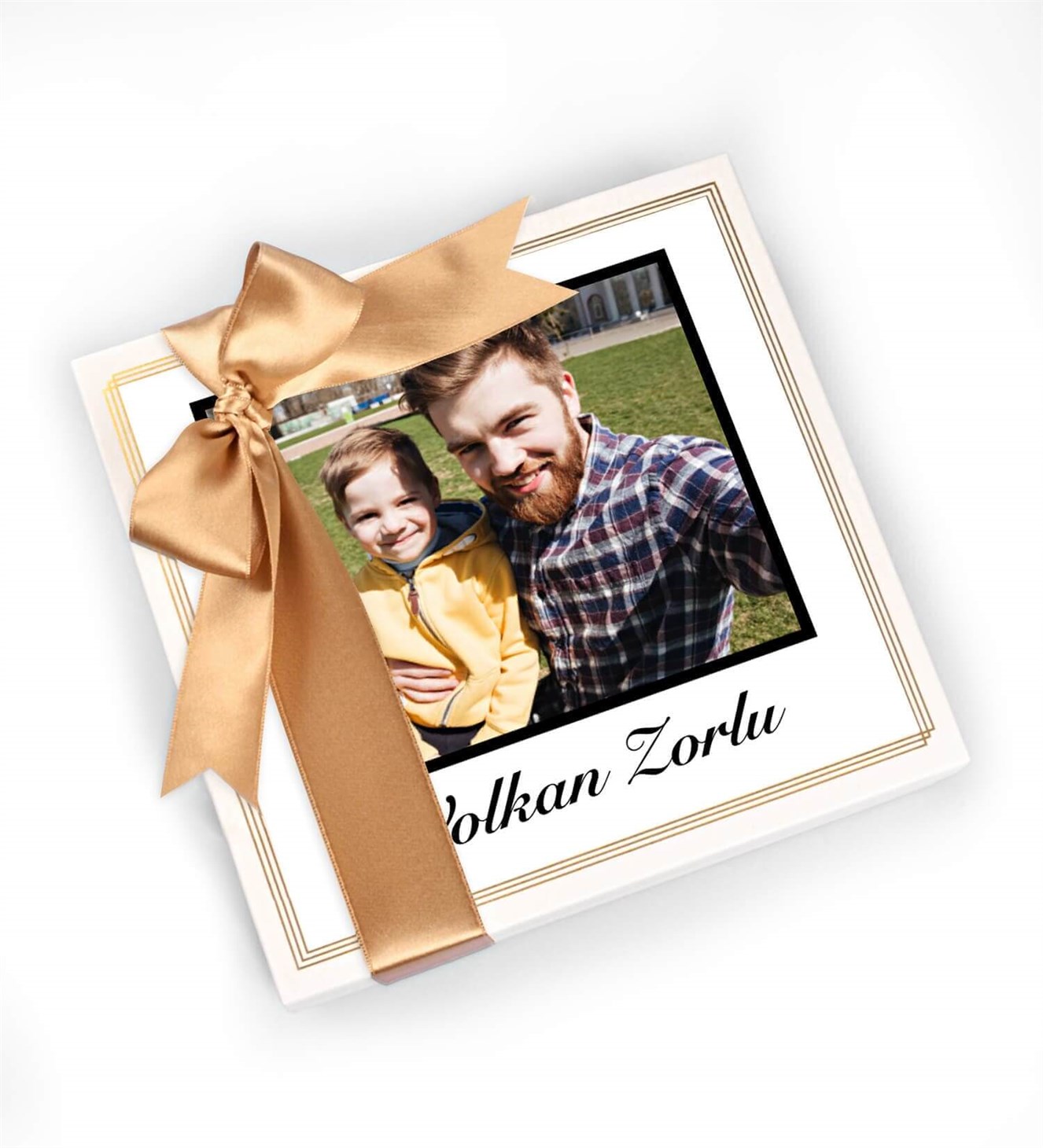 Babalar Gününe Özel İsimli ve Fotoğraflı Spesiyal Çikolata 9'lu