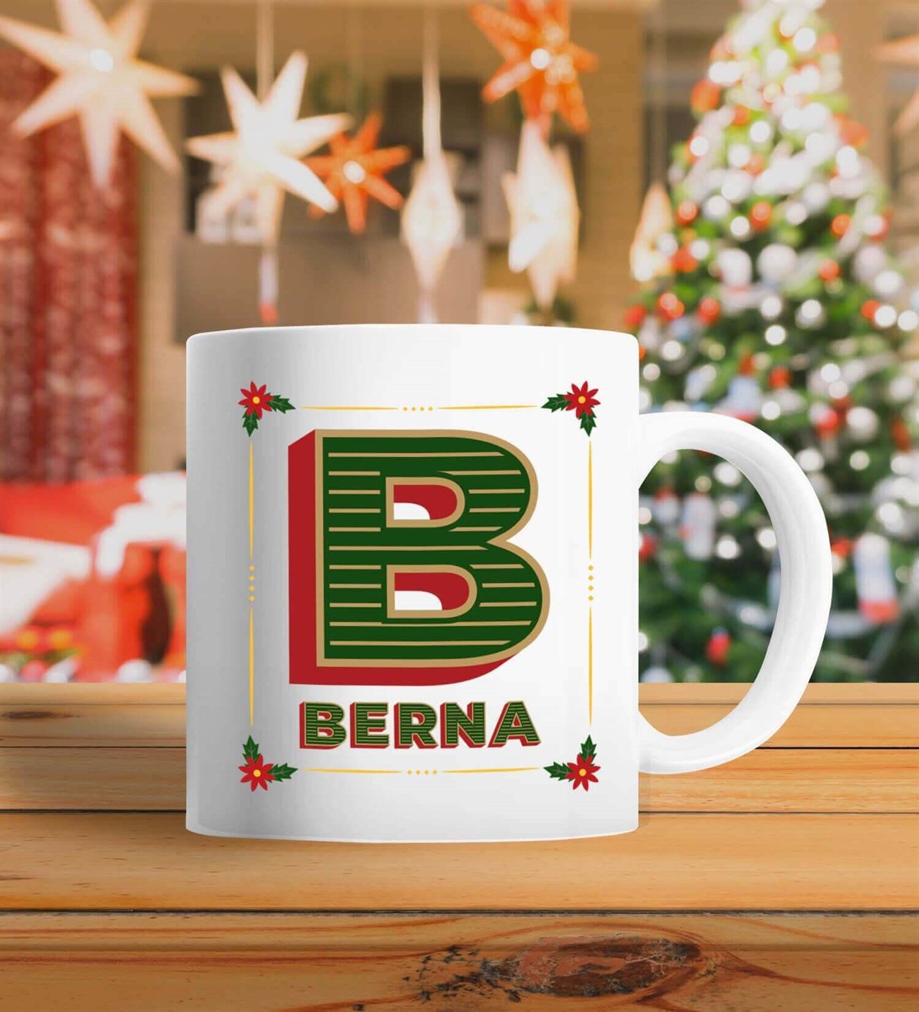 Baş Harfli Yılbaşı Hediyesi Kupa Bardak