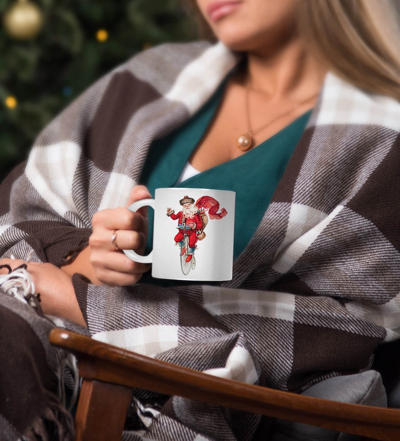 Bisikletli Noel Baba Kupa Bardak