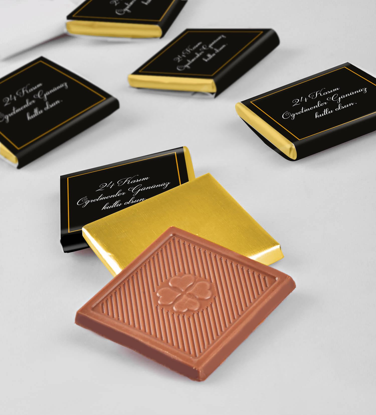 Atatürk'lü Öğretmenler Günü Sargılı Madlen Çikolata 32'li