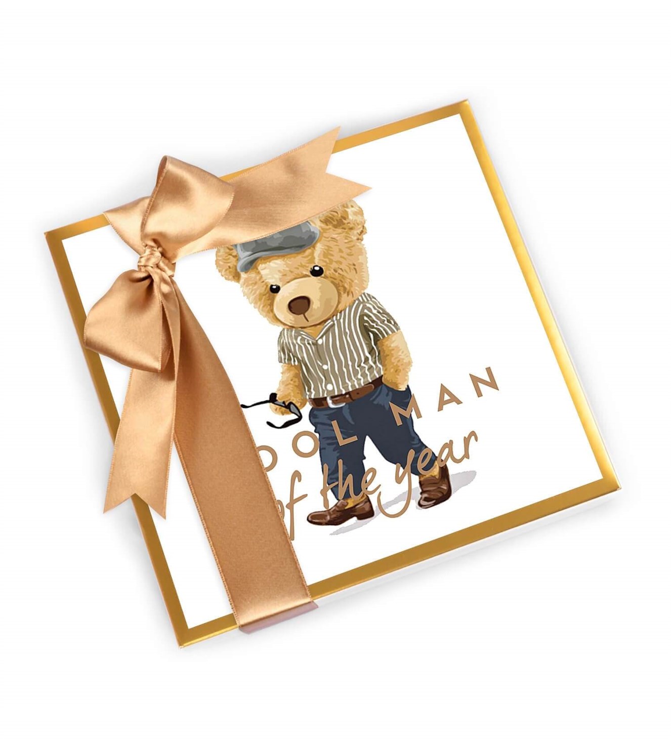 Cool Man Gri Şapkalı Teddy Spesiyal Çikolata 25'li