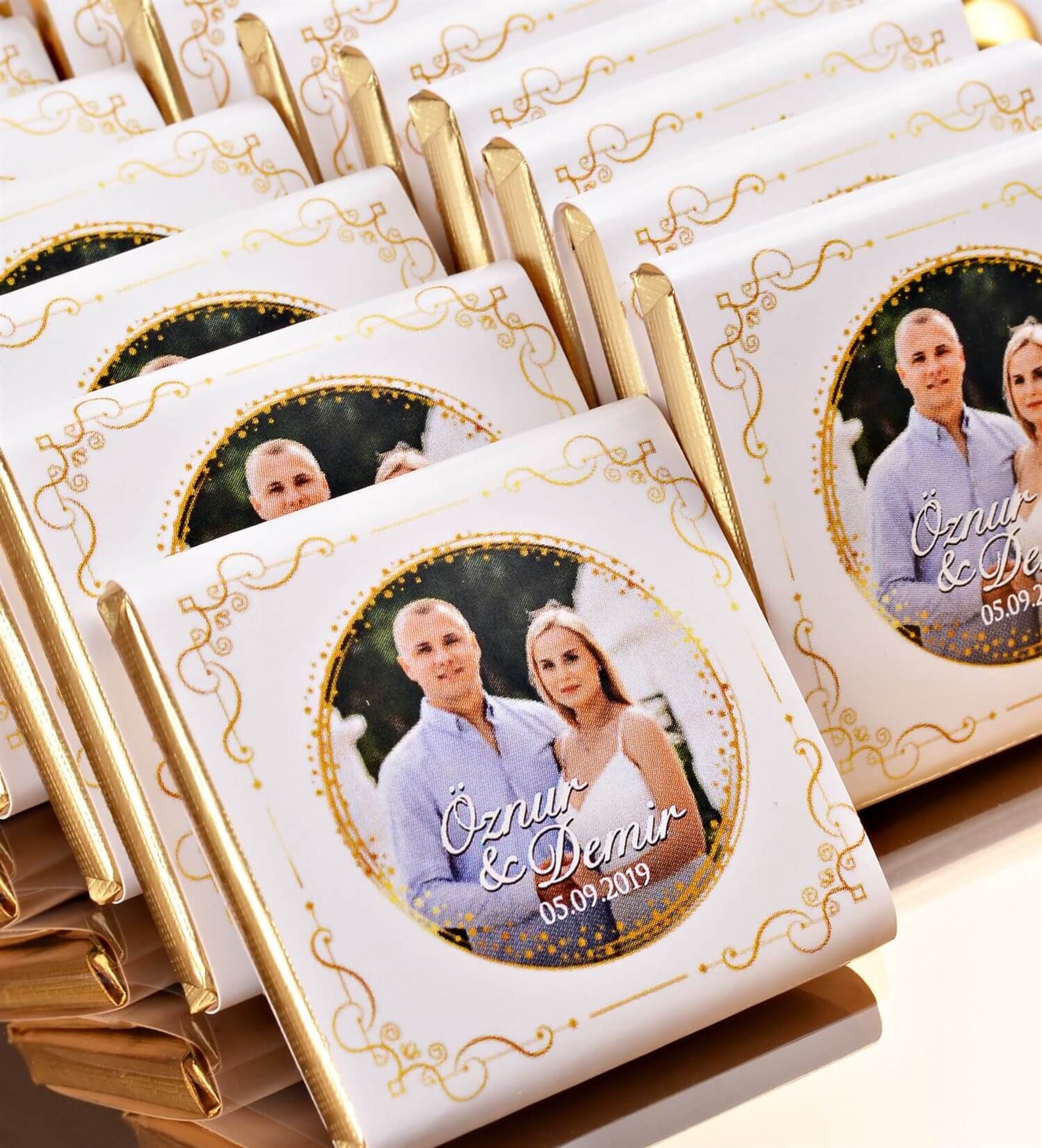 Fotoğraflı, İsimli ve Tarihli 50 Adet Söz & Nişan Çikolatası