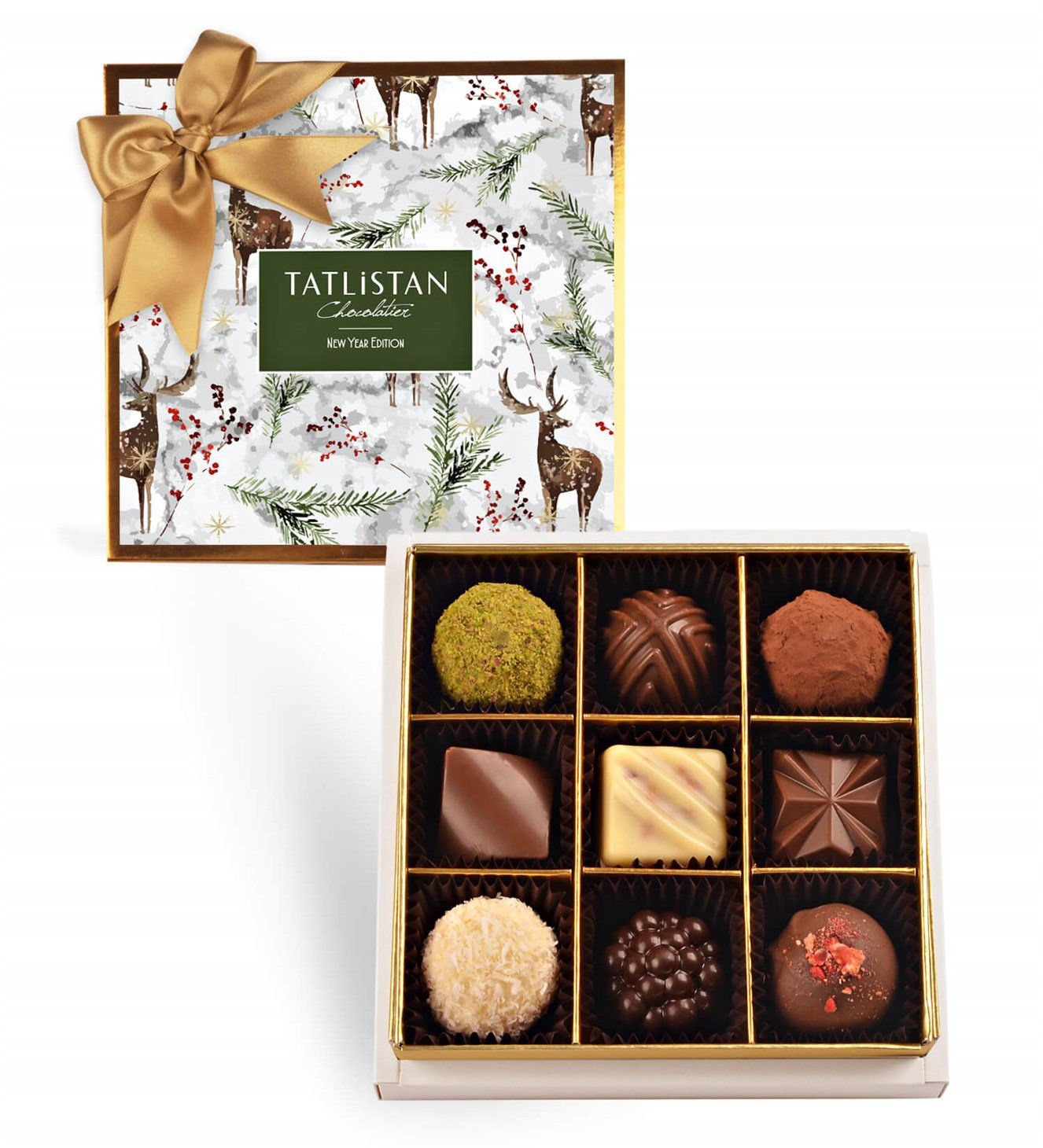 Geyik ve Kokinalar 9 Çeşitli Artisan ve Trüf Çikolata 9'lu