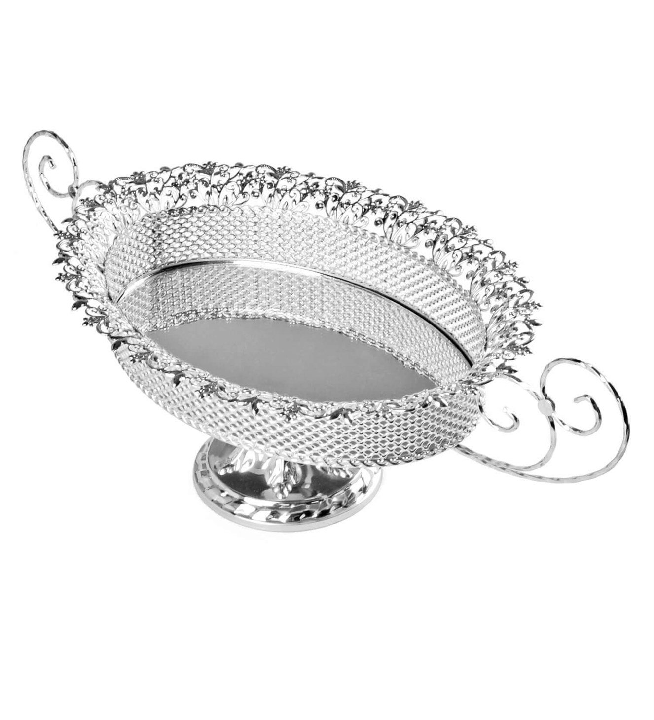 Gümüş Ayaklı Oval Aynalı Söz & Nişan Gondolu