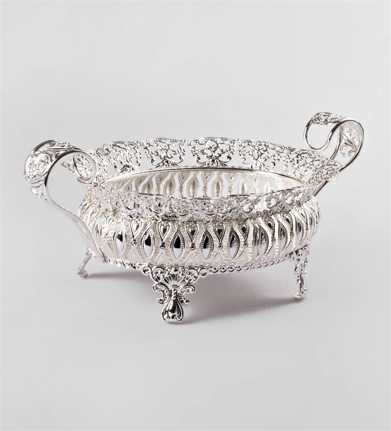 Gümüş Renkli Kapaklı Şekerlik