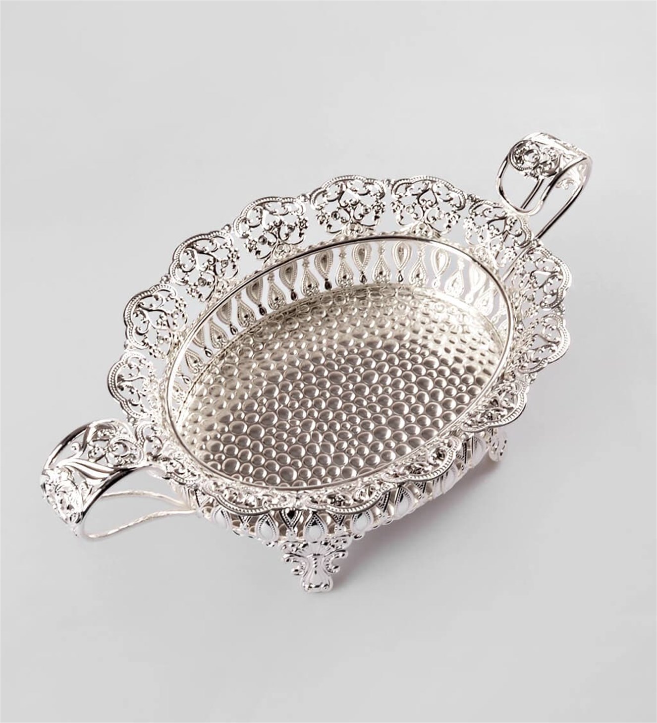 Gümüş Renkli Kapaklı Şekerlik