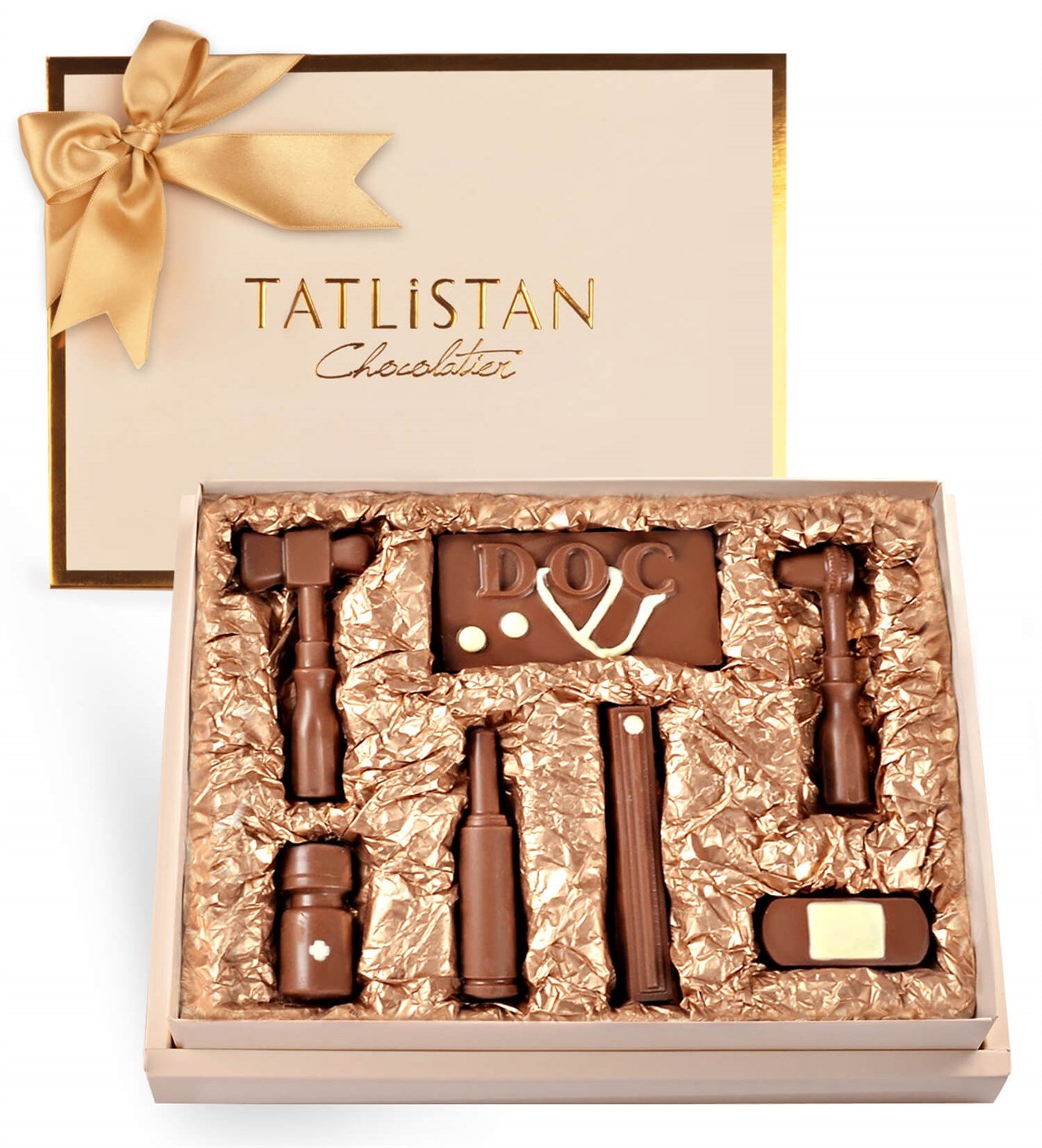 İlaç, Ateş Ölçer, Yara Bandı ve Çekiçli Doktor Çikolatası