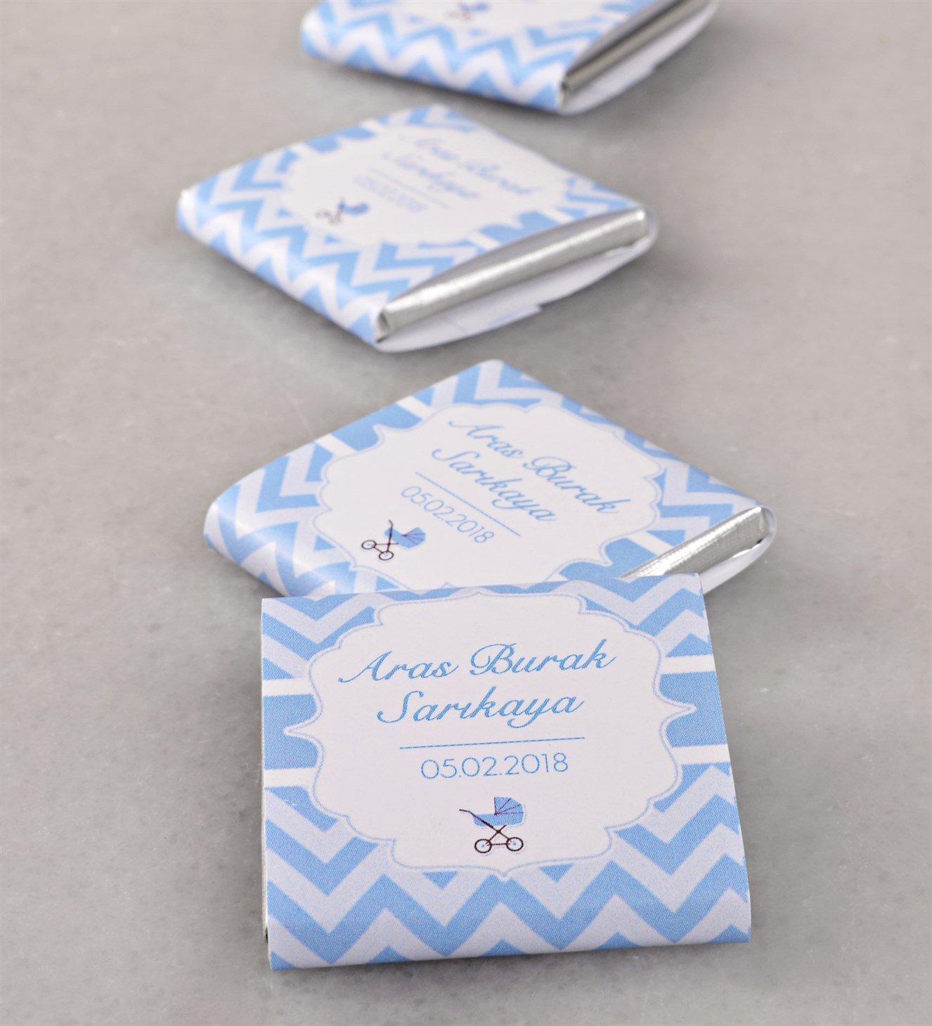 İsimli Erkek Bebek Çikolatası