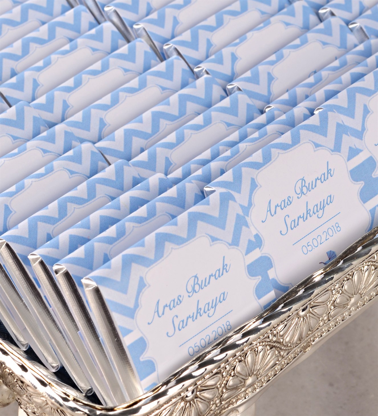 İsimli Erkek Bebek Çikolatası