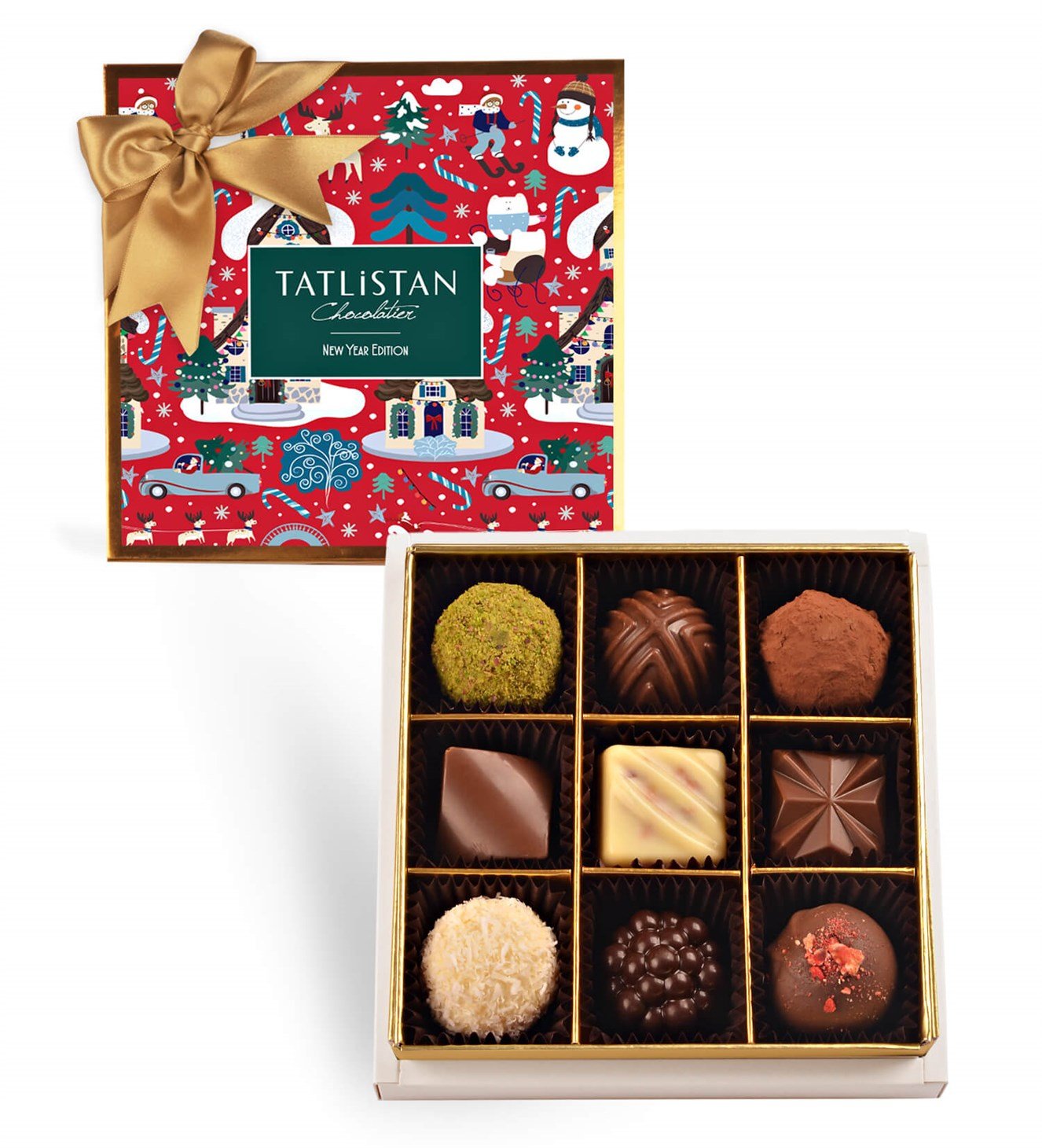 Kardan Adamın Yılbaşı Heyecanı 9 Çeşitli Artisan ve Trüf Çikolata 9'lu