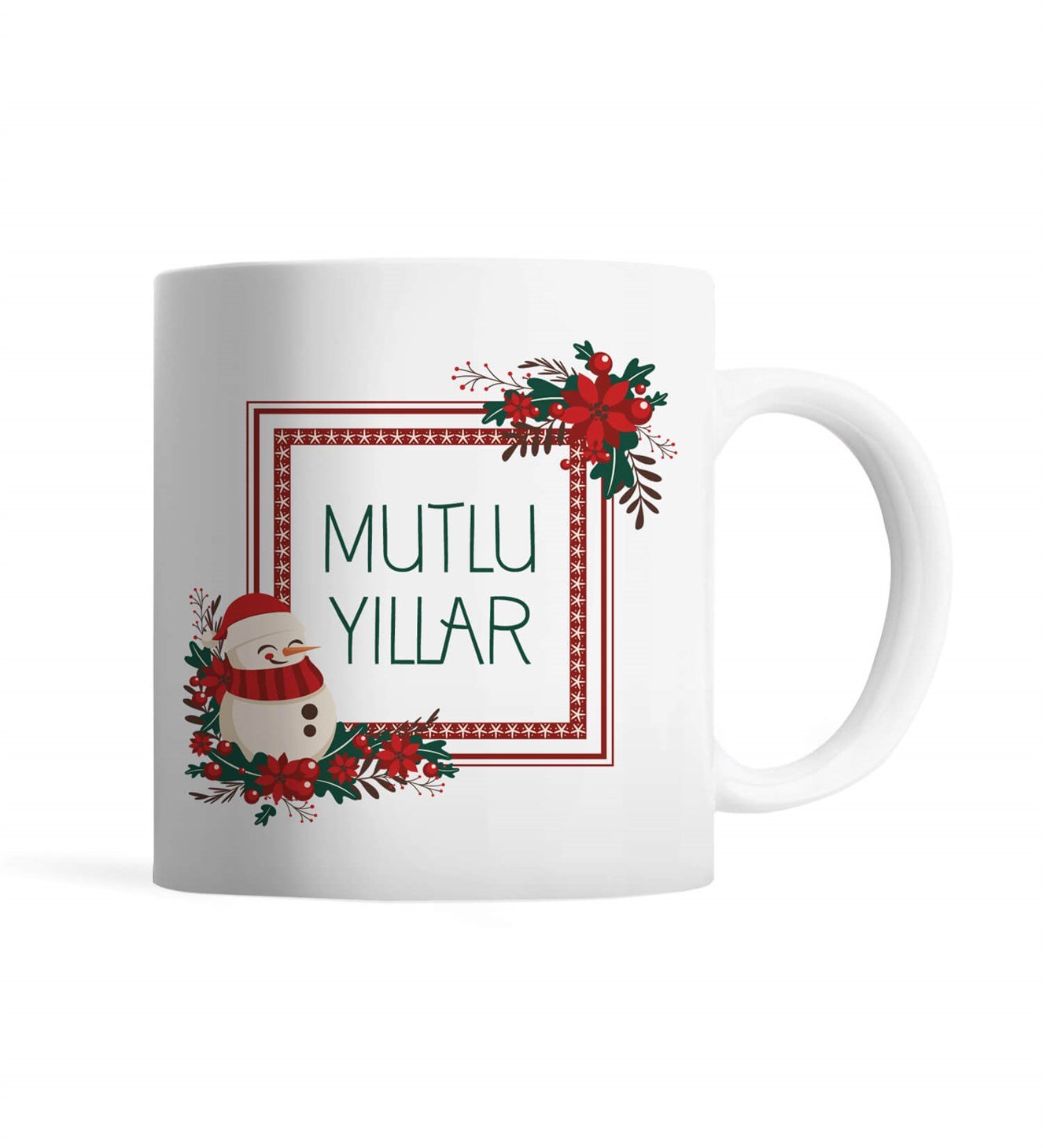 Kardan Adamlı Mutlu Yıllar Kupa Bardak