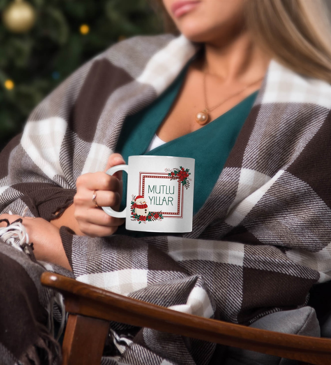 Kardan Adamlı Mutlu Yıllar Kupa Bardak