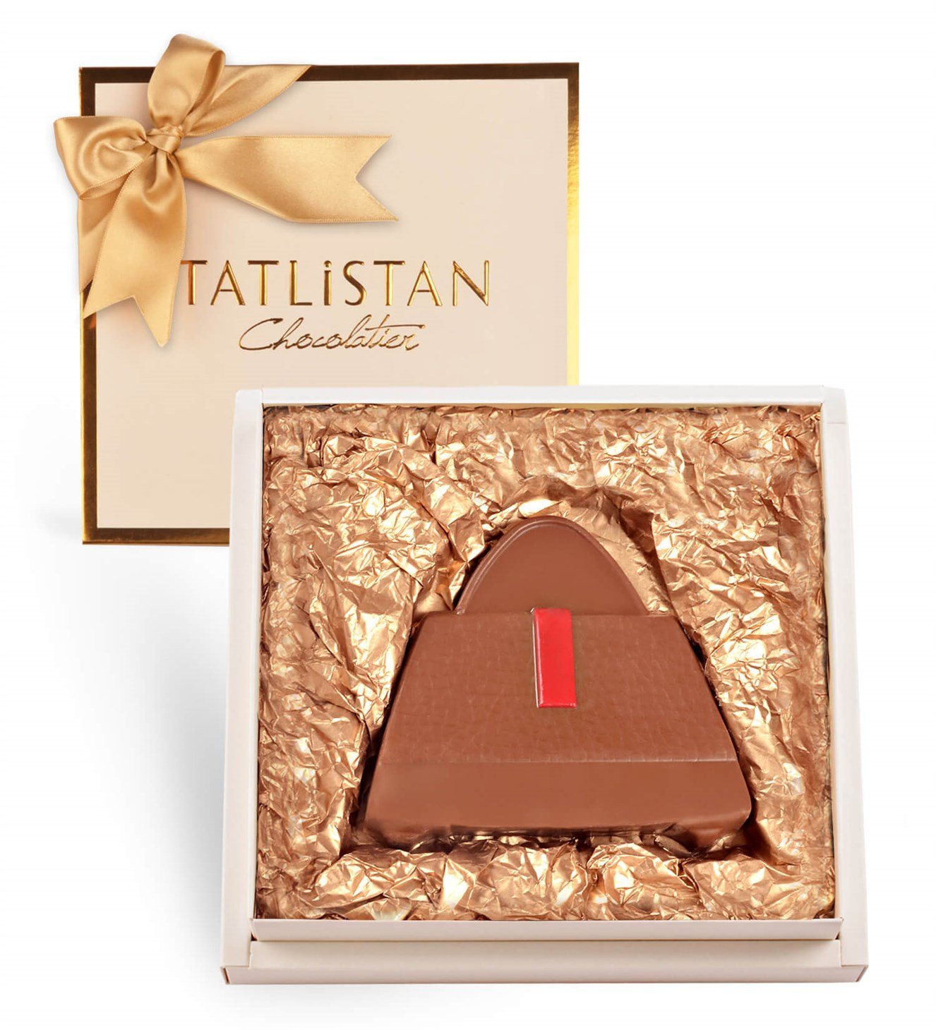 Kırmızı Tokalı Büyük Çanta Çikolatası