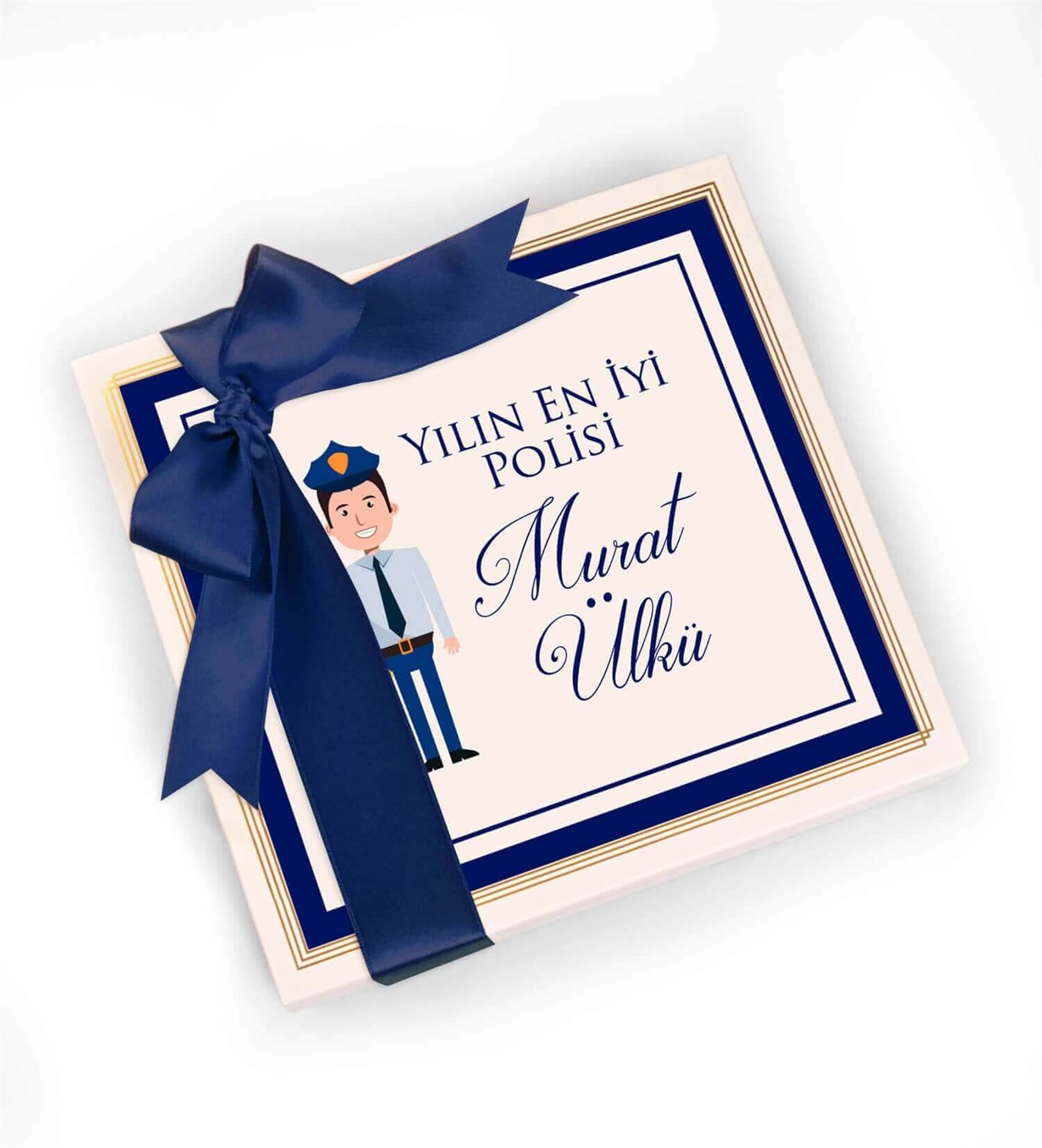 Kişiye Özel En İyi Erkek Polis Spesiyal Çikolata 25'li