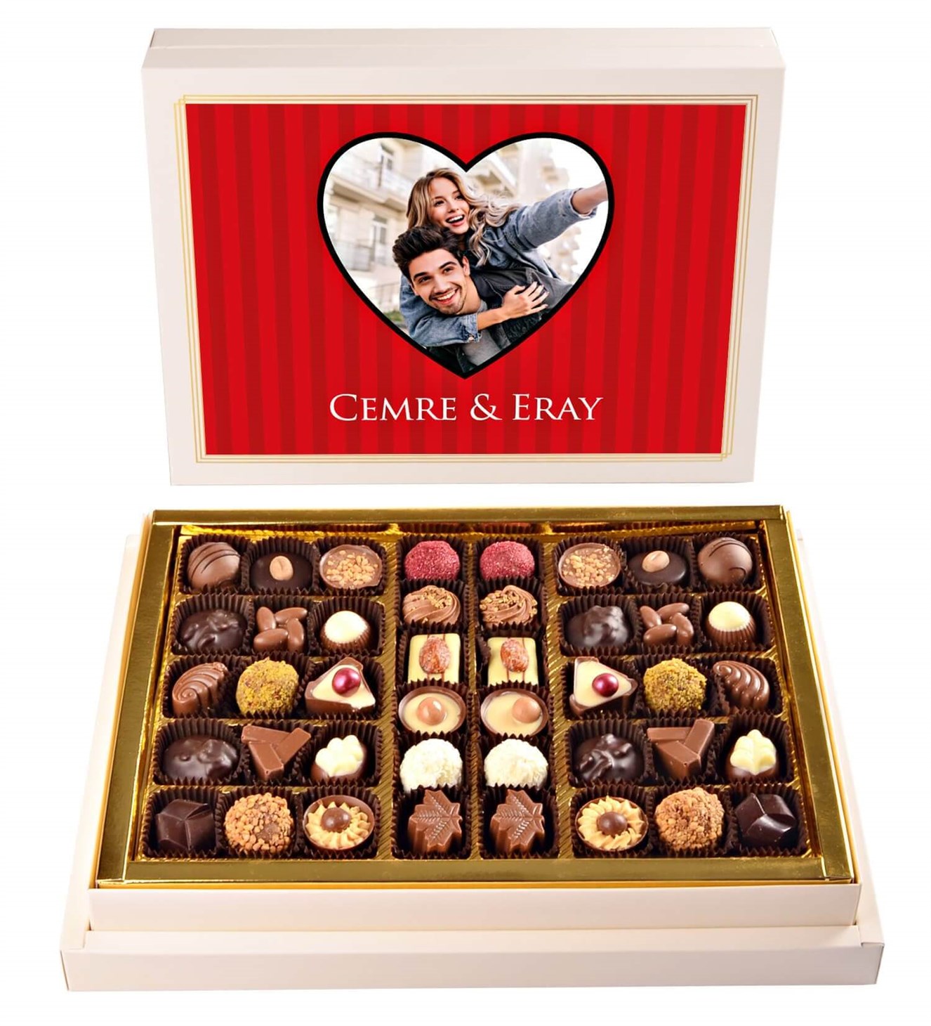 Kişiye Özel İsimli ve Fotoğraf Tasarımlı Spesiyal Çikolata 42'li