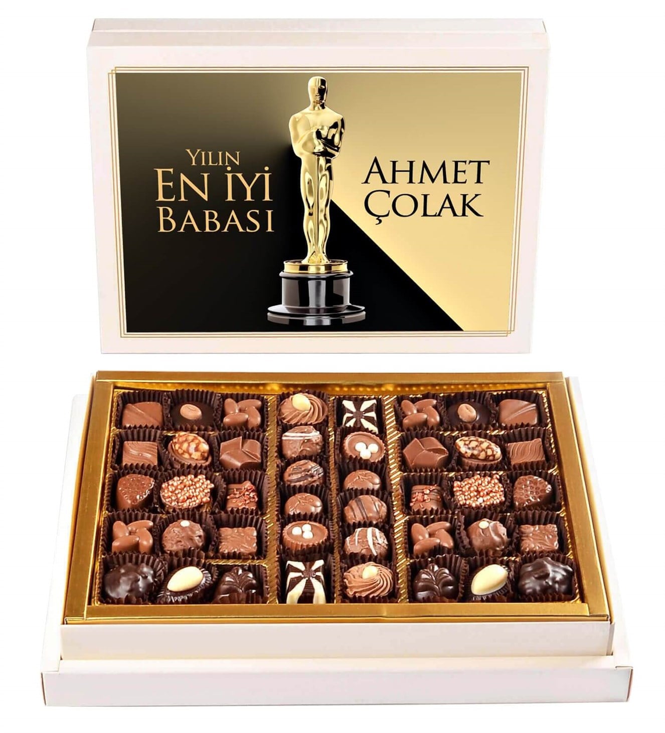 Kişiye Özel İsimli Yılın En İyi Babası Spesiyal Çikolata 42'li