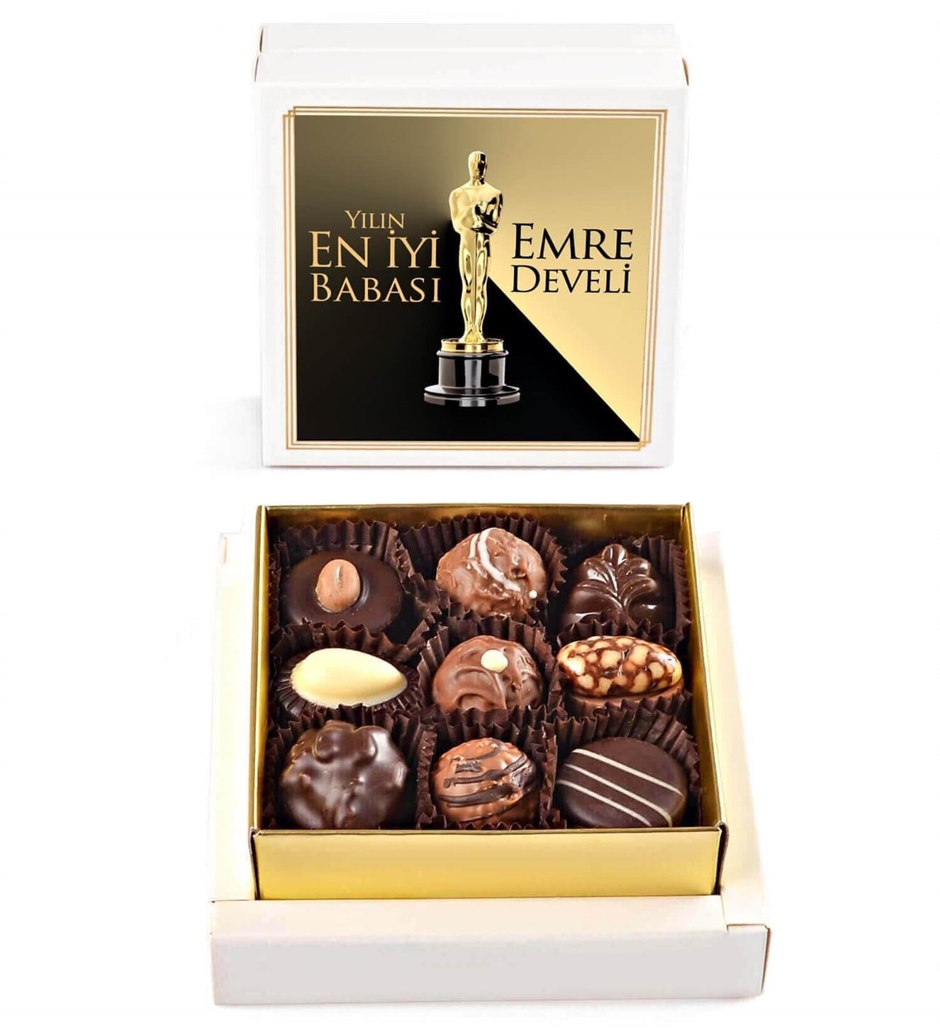 Kişiye Özel İsimli Yılın En İyi Babası Spesiyal Çikolata 9'lu