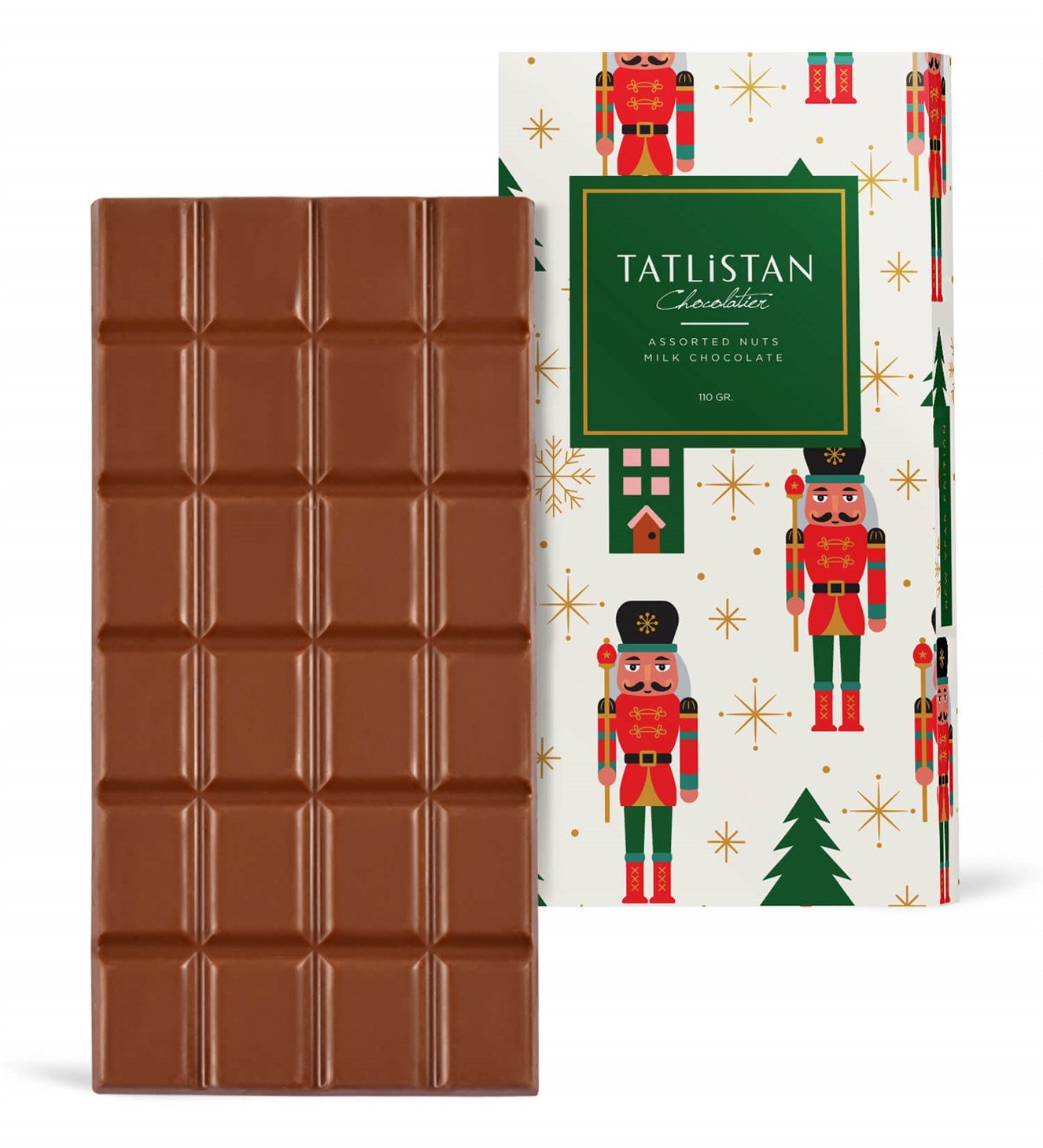 Kurşun Asker | Karışık Kuruyemişli Sütlü Tablet Yılbaşı Çikolatası