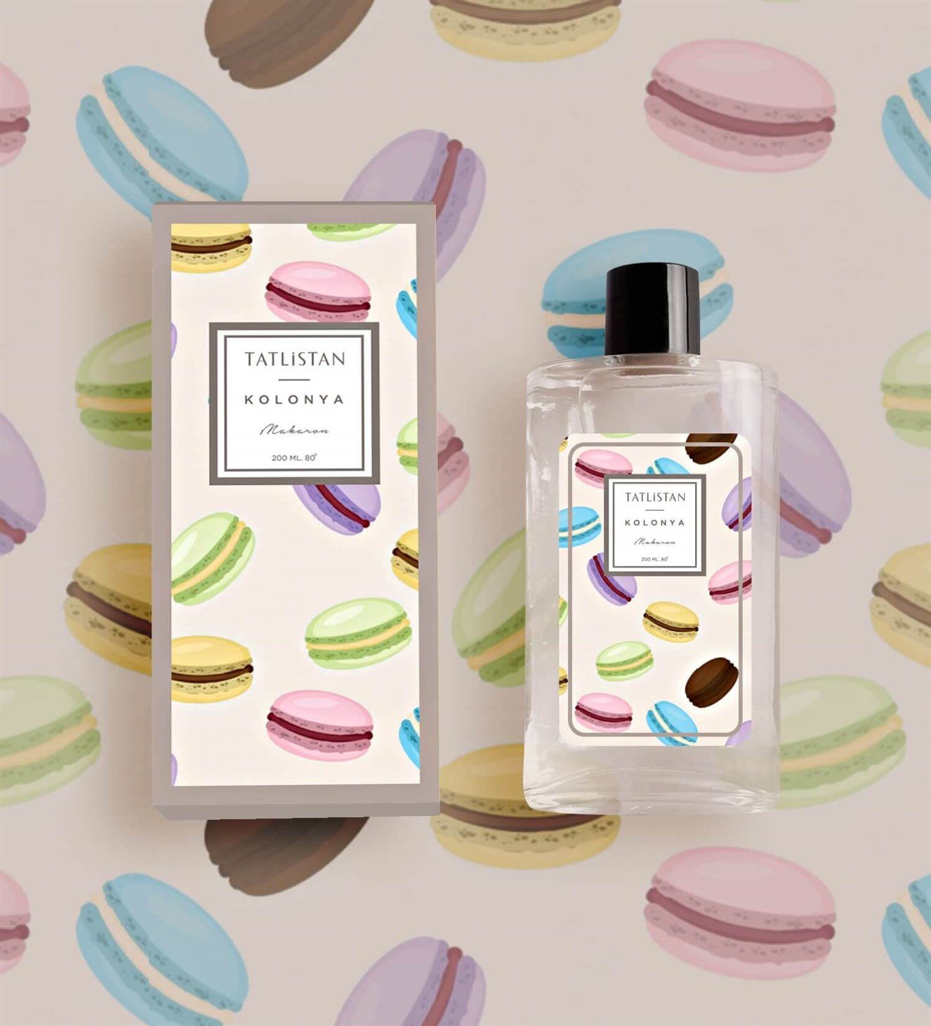 Makaron Kolonyası Cam Şişe 200 ml