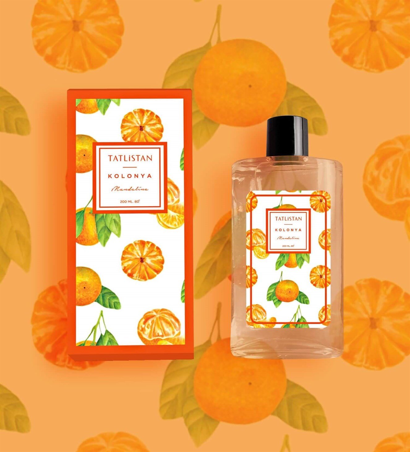 Mandalina Kolonyası Cam Şişe 200 ml