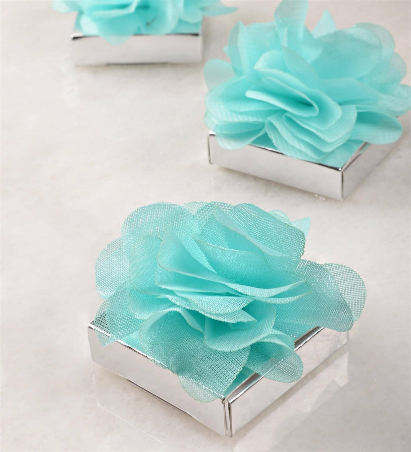 Mint Yeşili Çiçekli Söz & Nişan Çikolatası