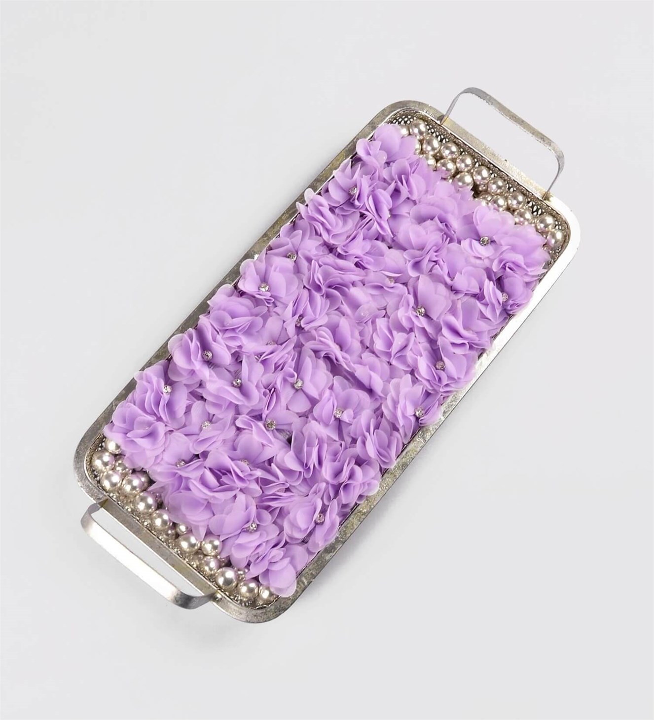 Mor Çiçekli Söz & Nişan Çikolata Tepsisi