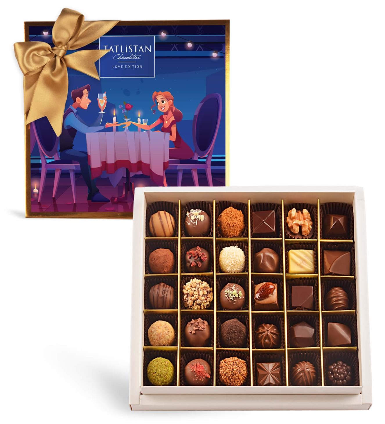 Romantic Dinner | 30 Çeşitli Artisan Çikolata 30'lu