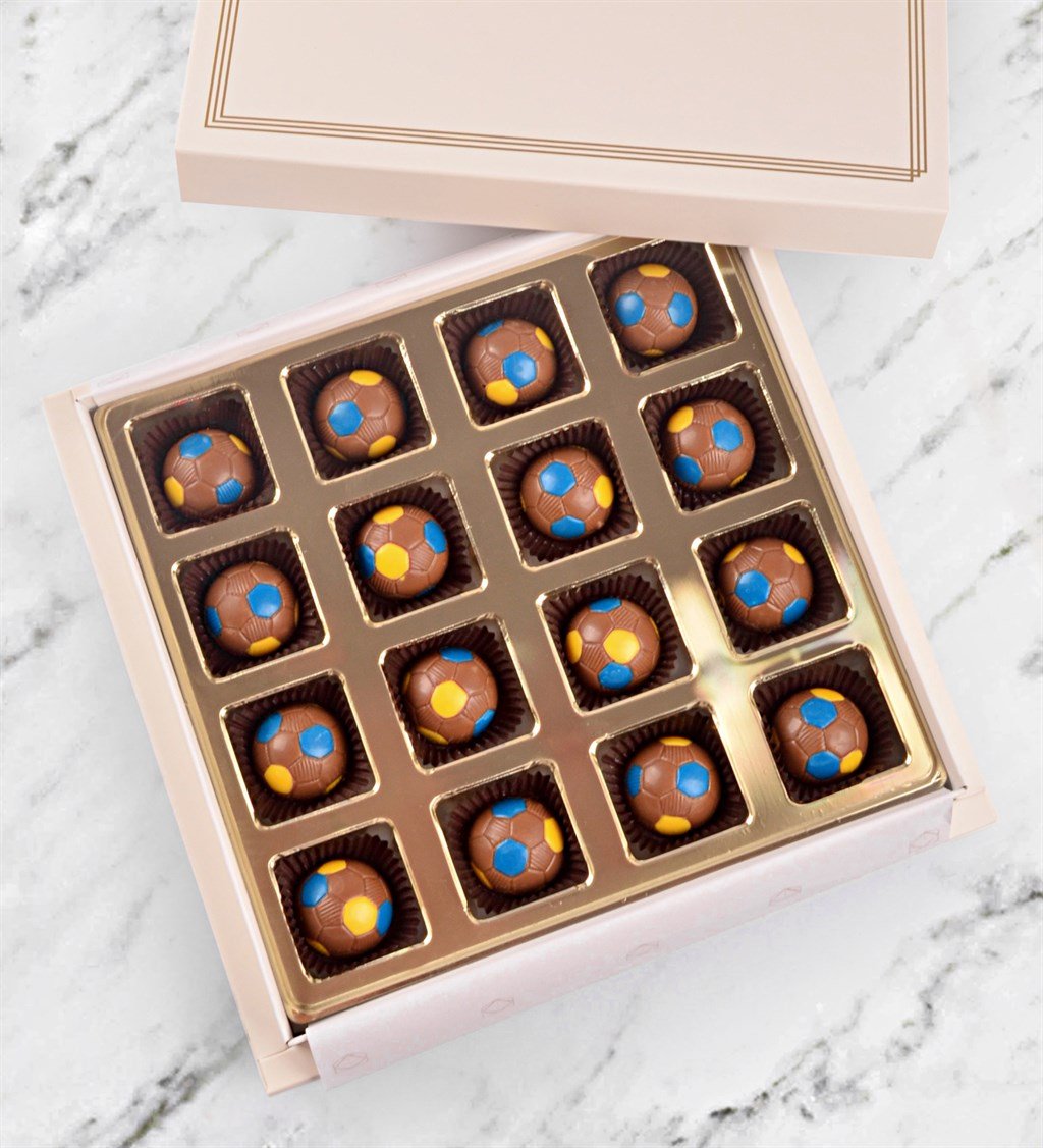 Sarı Lacivert Top Çikolatası