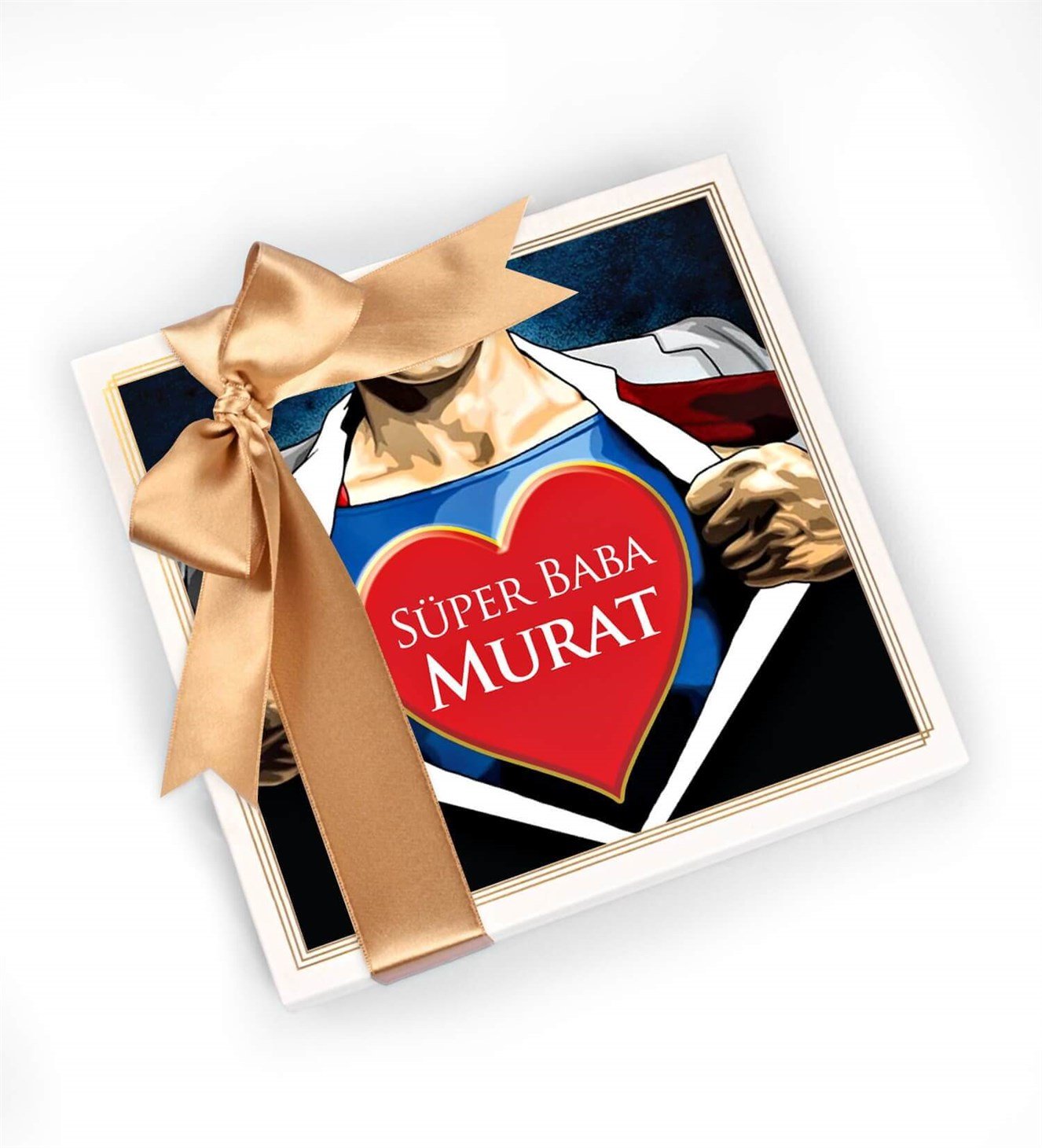 Süper Baba İsme Özel Spesiyal Çikolata 16'lı