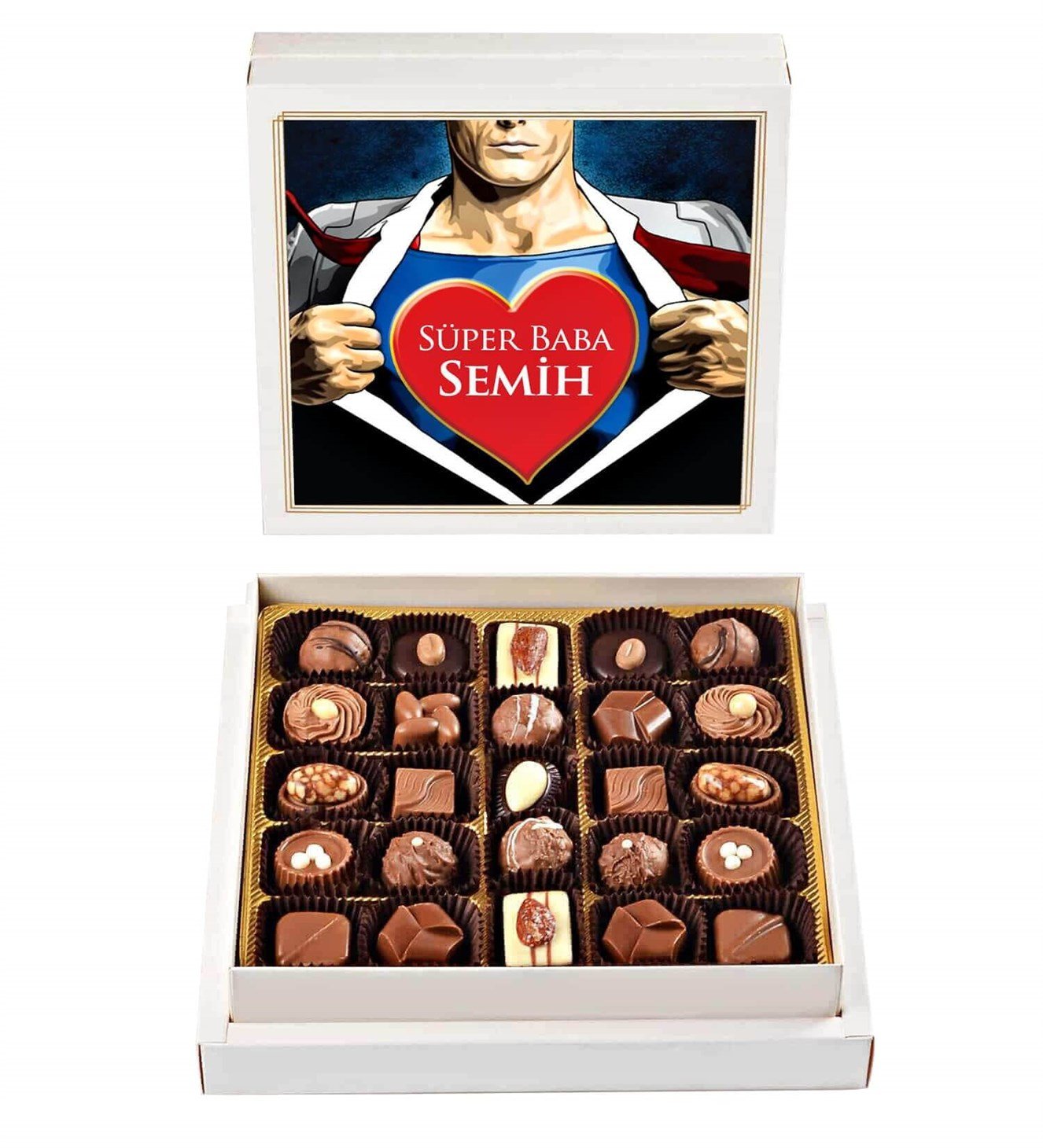 Süper Baba İsme Özel Spesiyal Çikolata 25'li