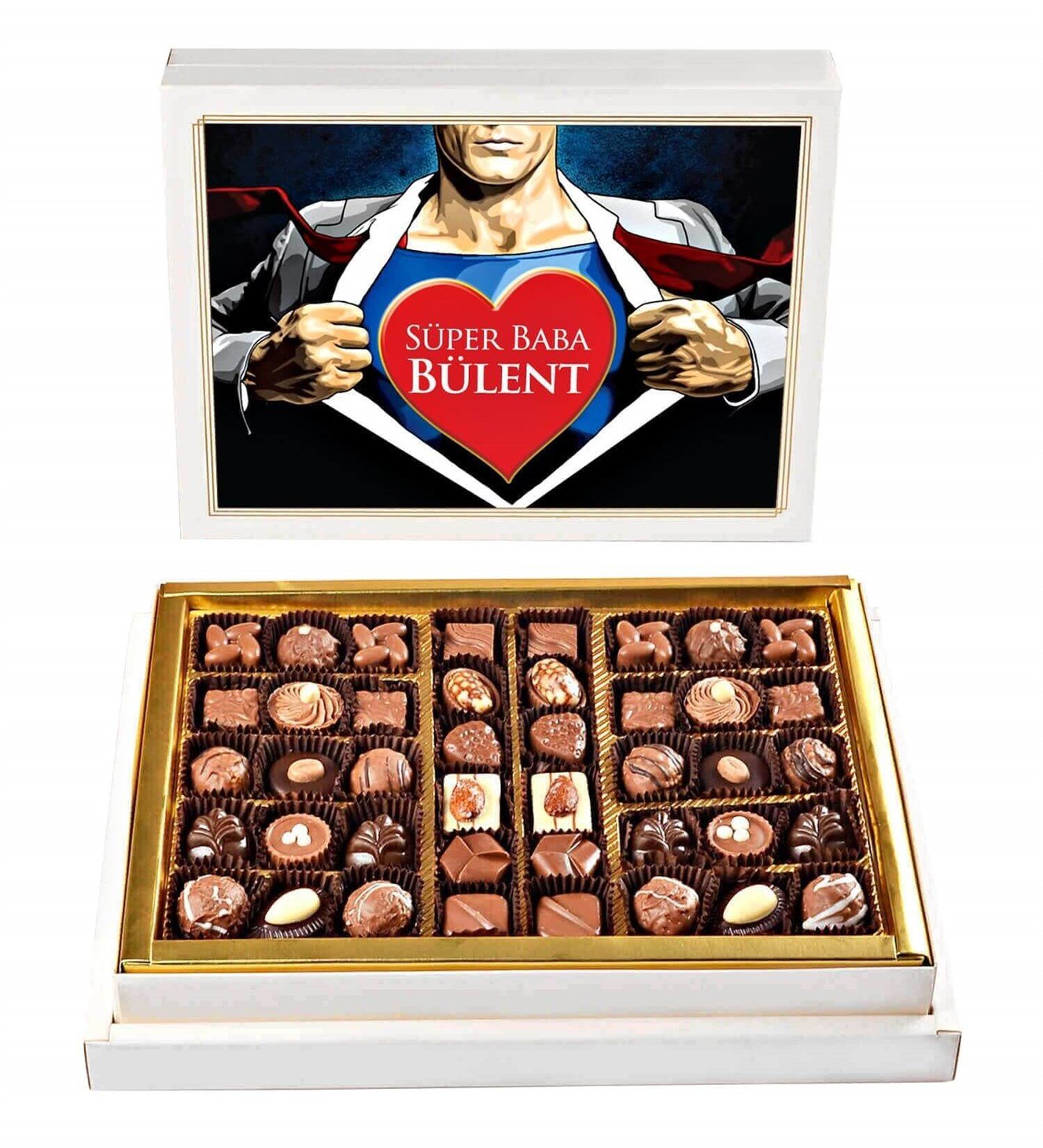 Süper Baba İsme Özel Spesiyal Çikolata 42'li