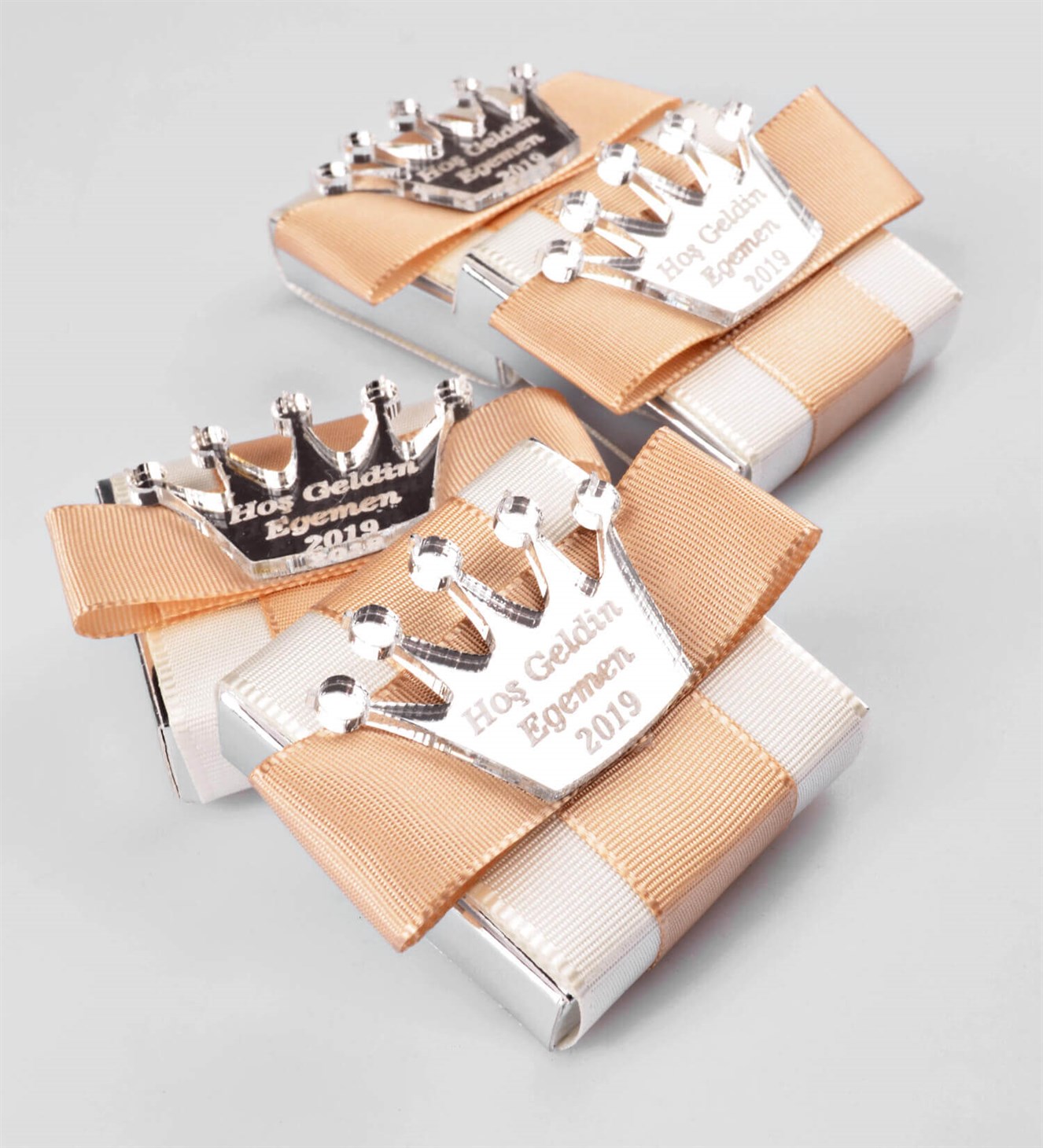 Taç Pleksili İsimli Erkek Bebek Çikolatası