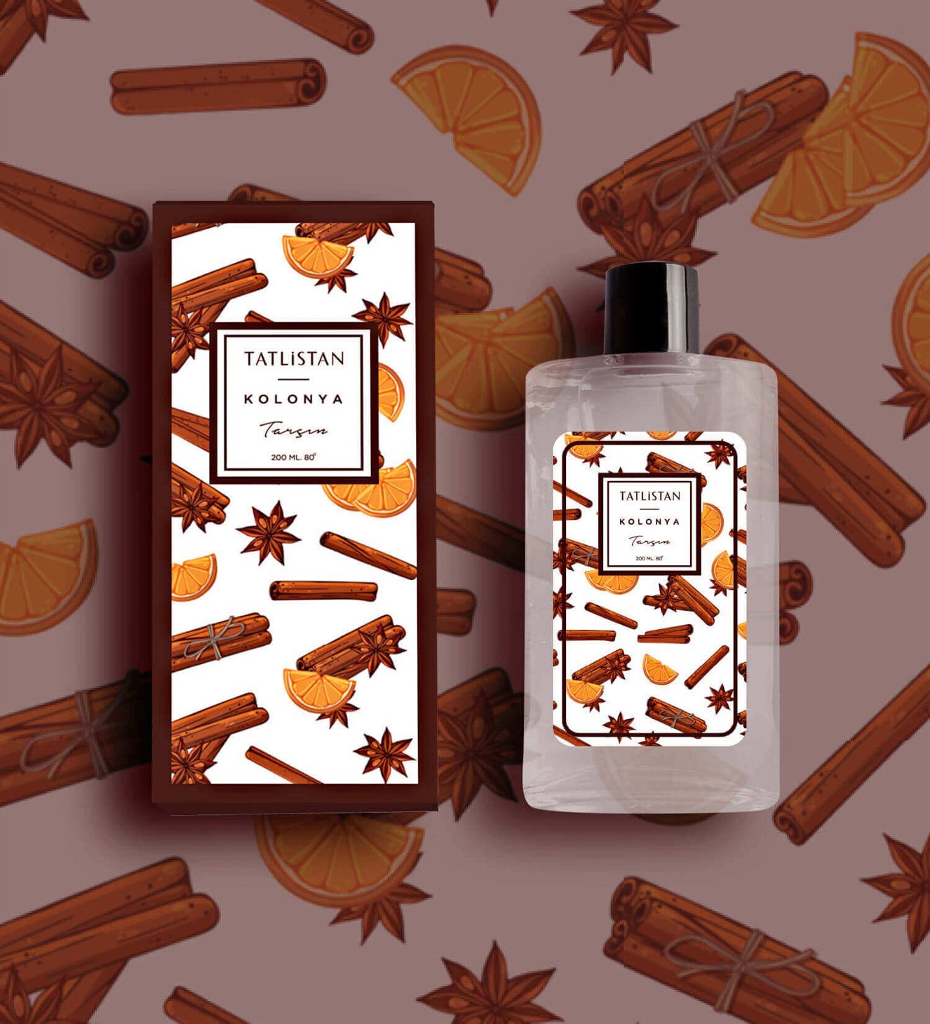 Tarçın Kolonyası Cam Şişe 200 ml