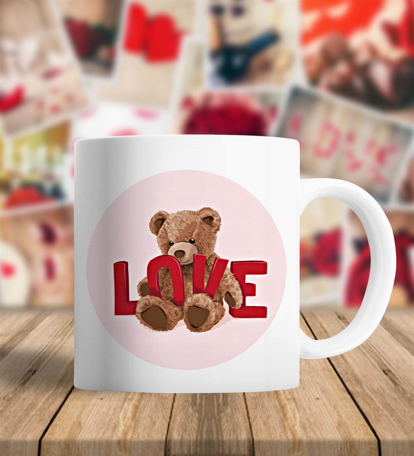 Teddy Love Sevgiliye Hediye Kupa Bardak