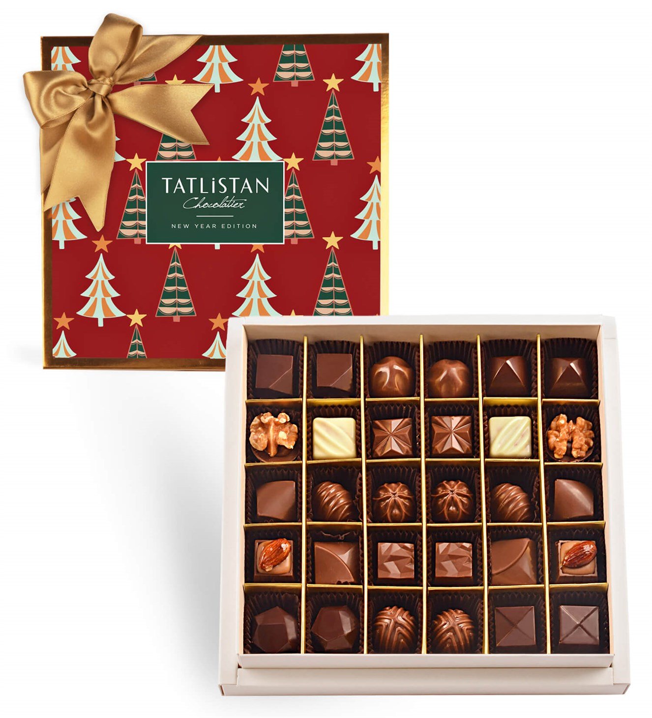 Yılbaşı Ağaçları 15 Çeşitli Artisan Çikolata 30'lu