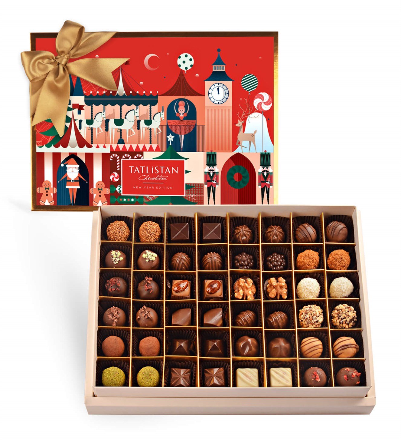 Yılbaşı Karnavalı 24 Çeşitli Artisan ve Trüf Çikolata 48'li