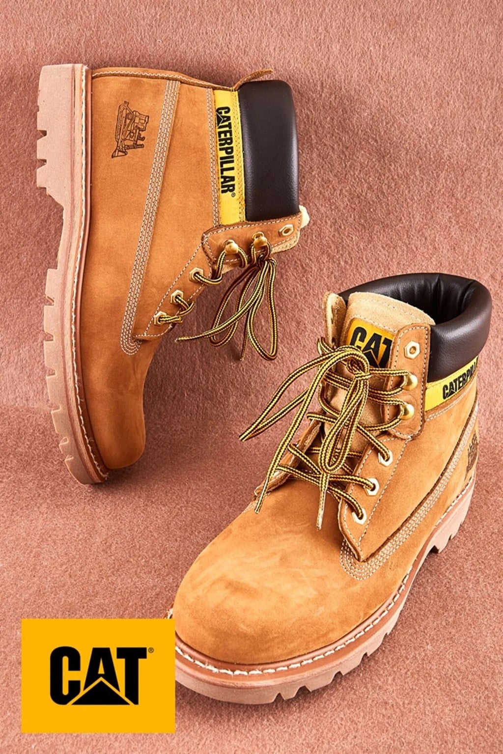 Caterpillar Colorado Honey Nubuk Hakiki Deri Kadın Bot