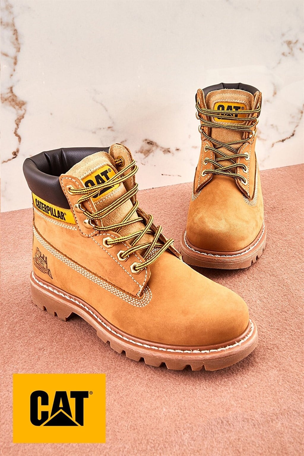 Caterpillar Colorado Honey Nubuk Hakiki Deri Kadın Bot