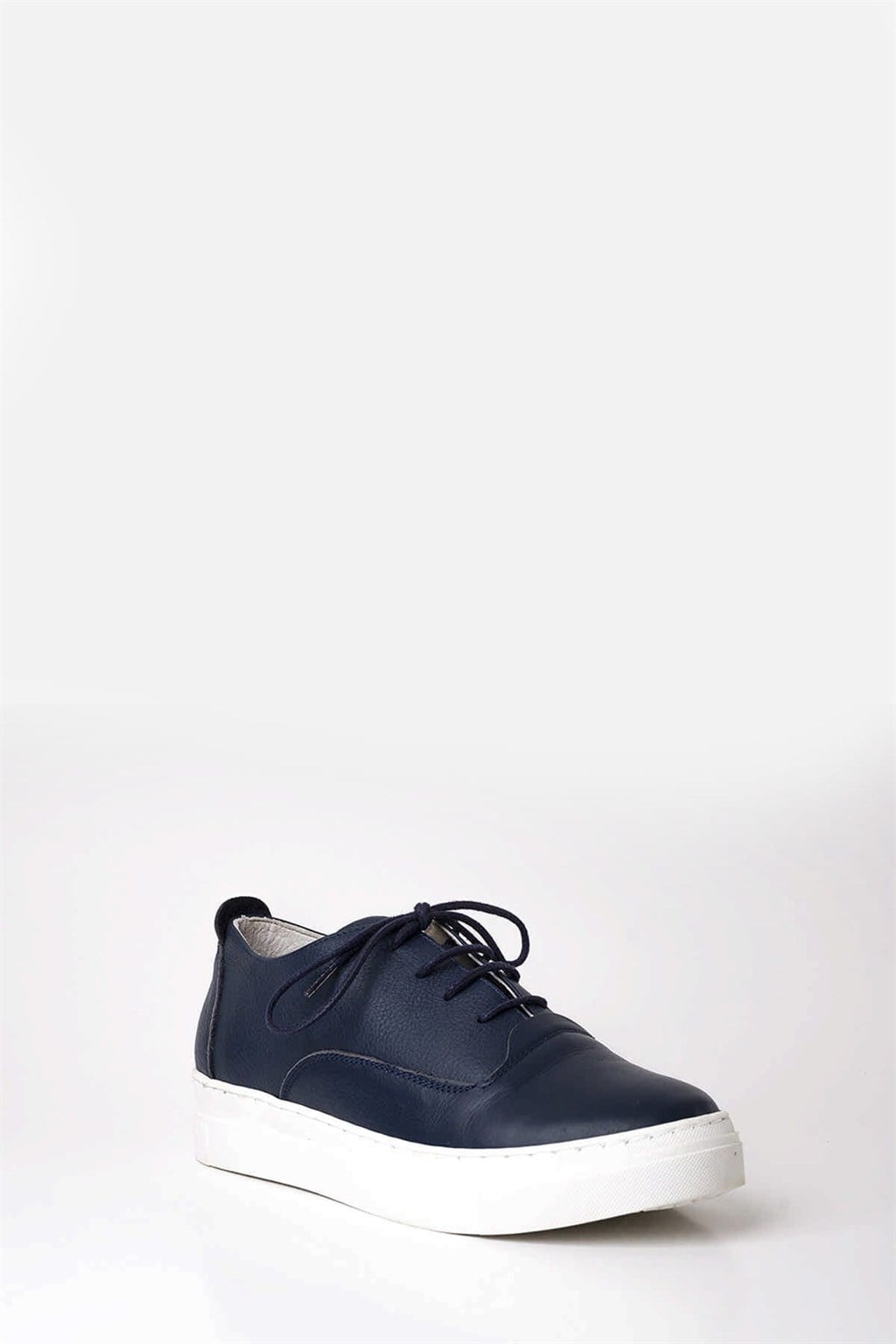 Hakiki Deri Lacivert Kadın Sneaker VNS-M01
