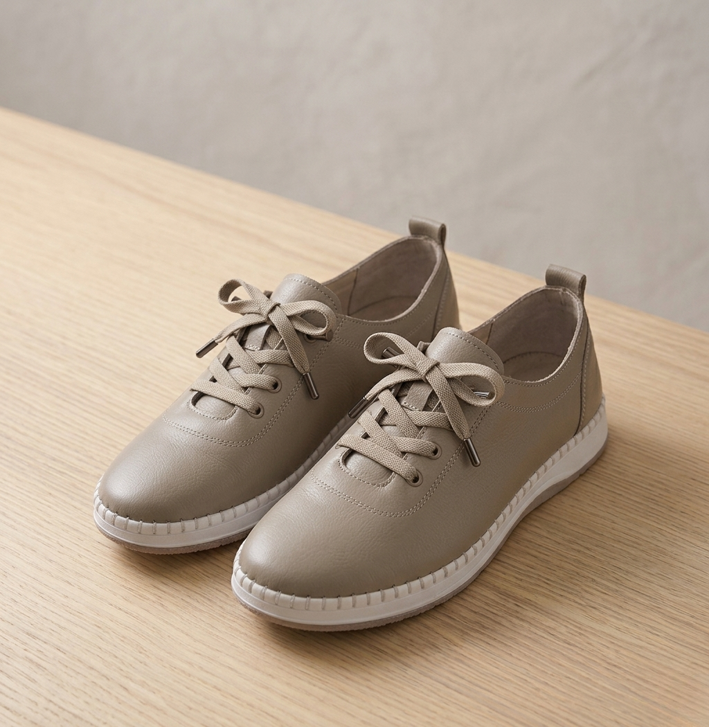 Hakiki Deri Silver Kadın Deri Casual Ayakkabı DP80-8009