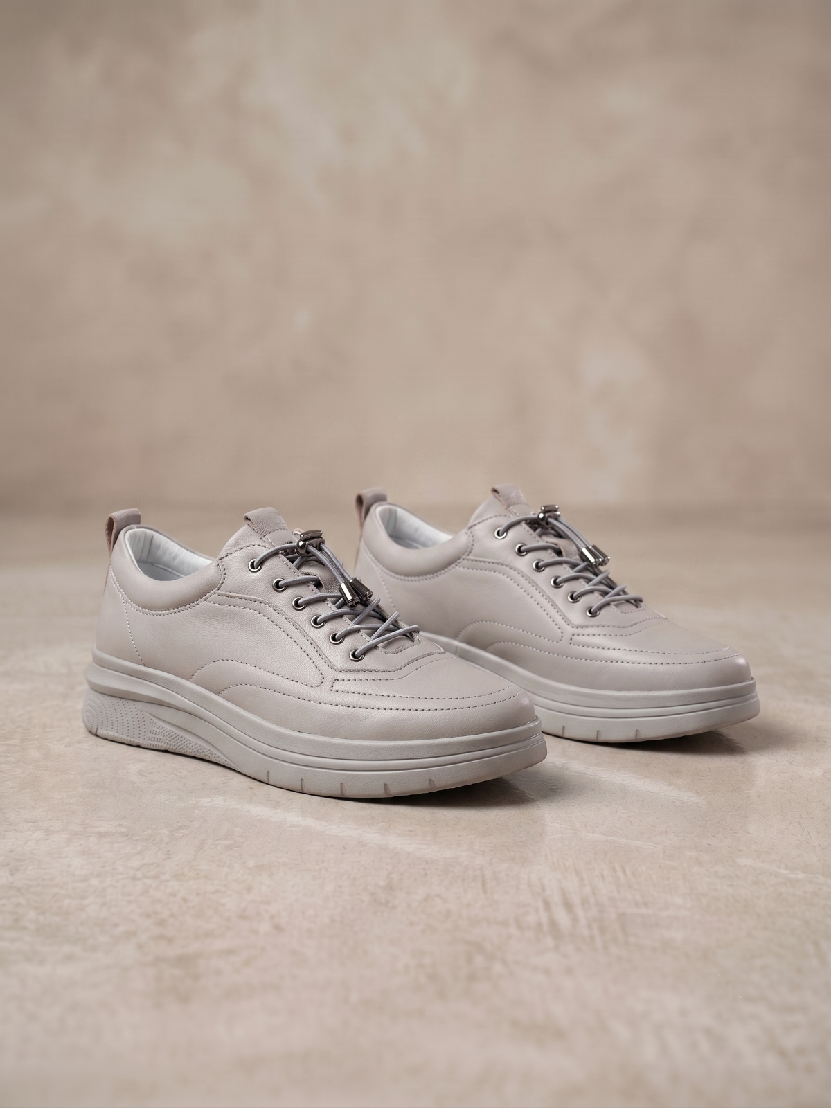 Hakiki Deri Silver Kadın Deri Sneaker DP87-0120