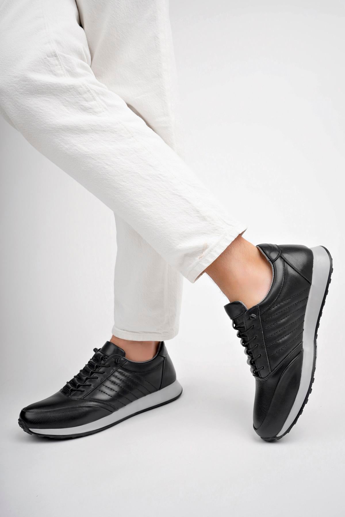 Hakiki Deri Siyah Erkek Deri Sneaker MRD26-0062