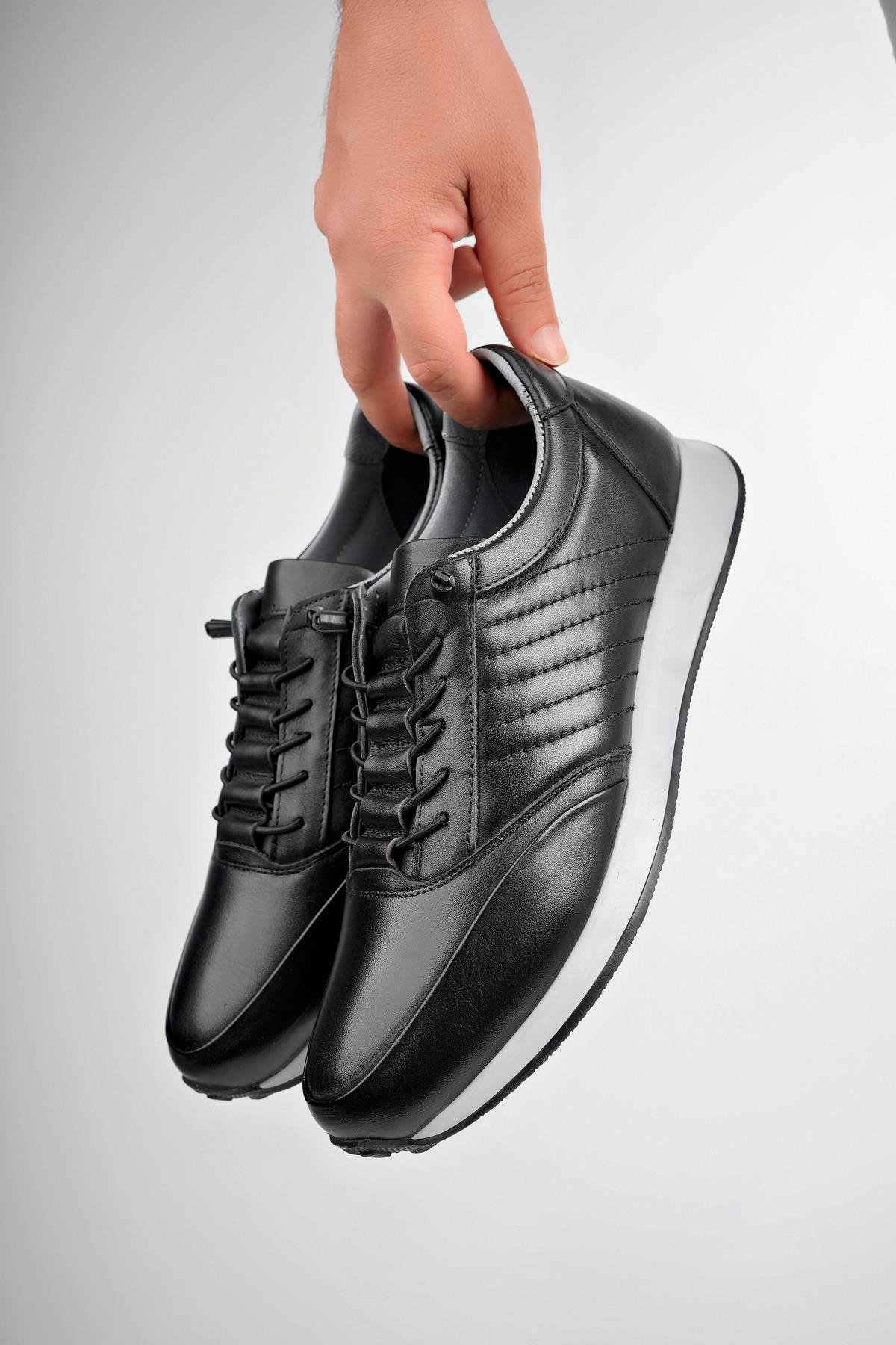 Hakiki Deri Siyah Erkek Deri Sneaker MRD26-0062
