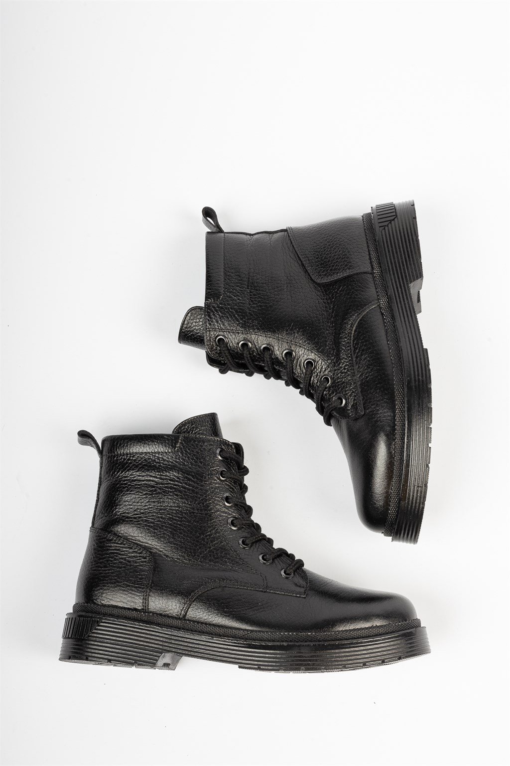 Hakiki Deri Siyah Kadın Deri Bot TRC-G861