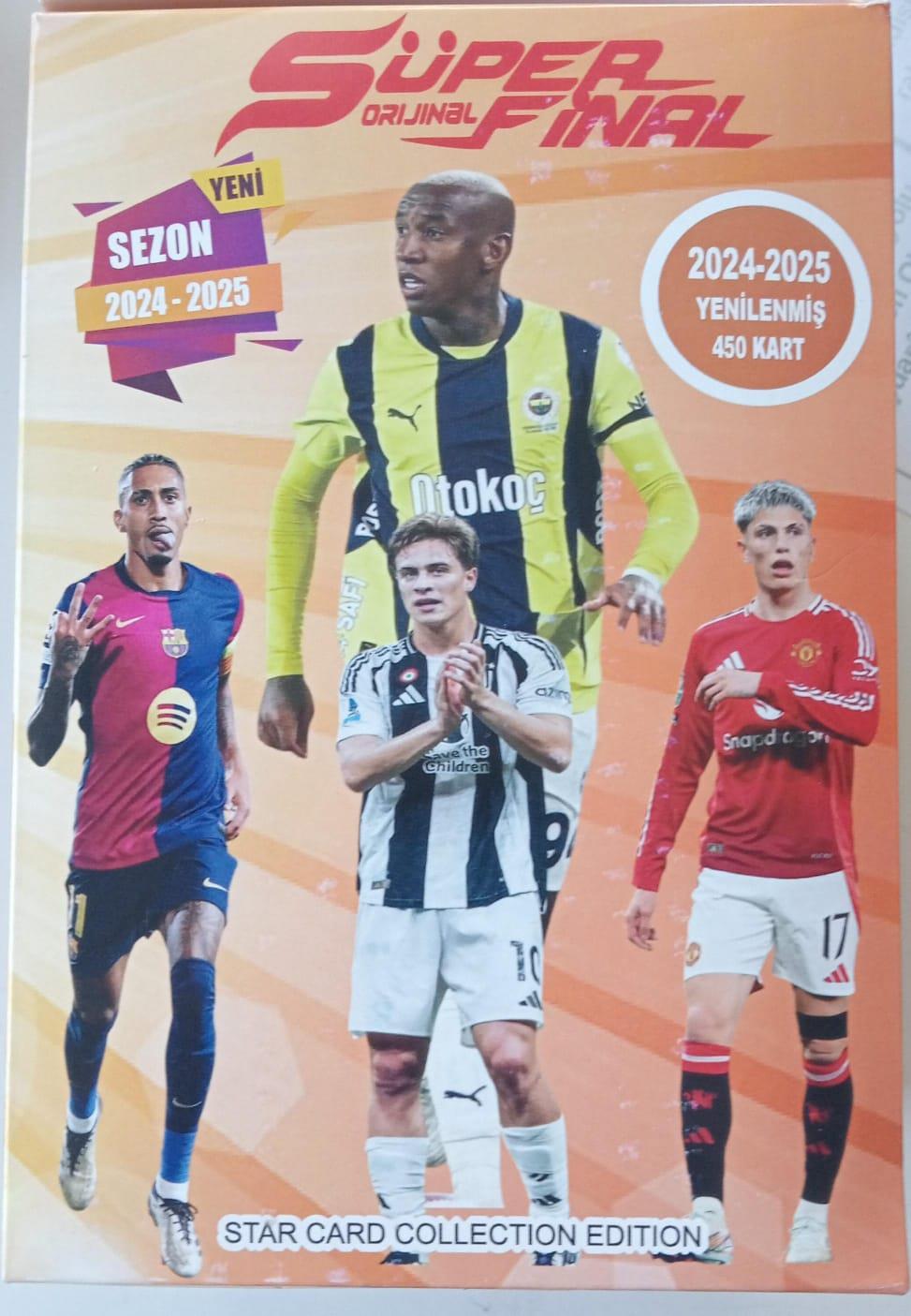 2024-2025 sezon özel kutulu futbolcu kartları 450 adet