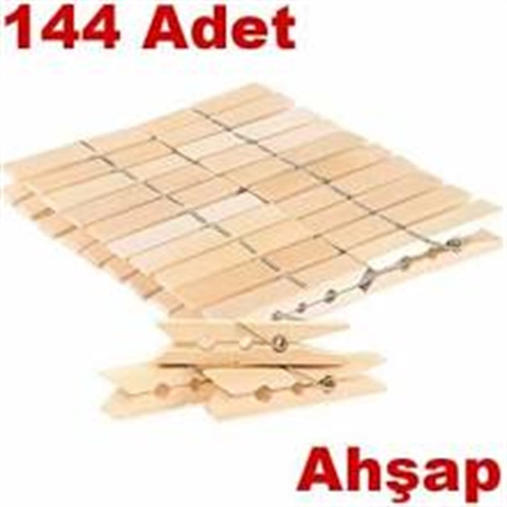 ahşap çamaşı mandalı 144 adet