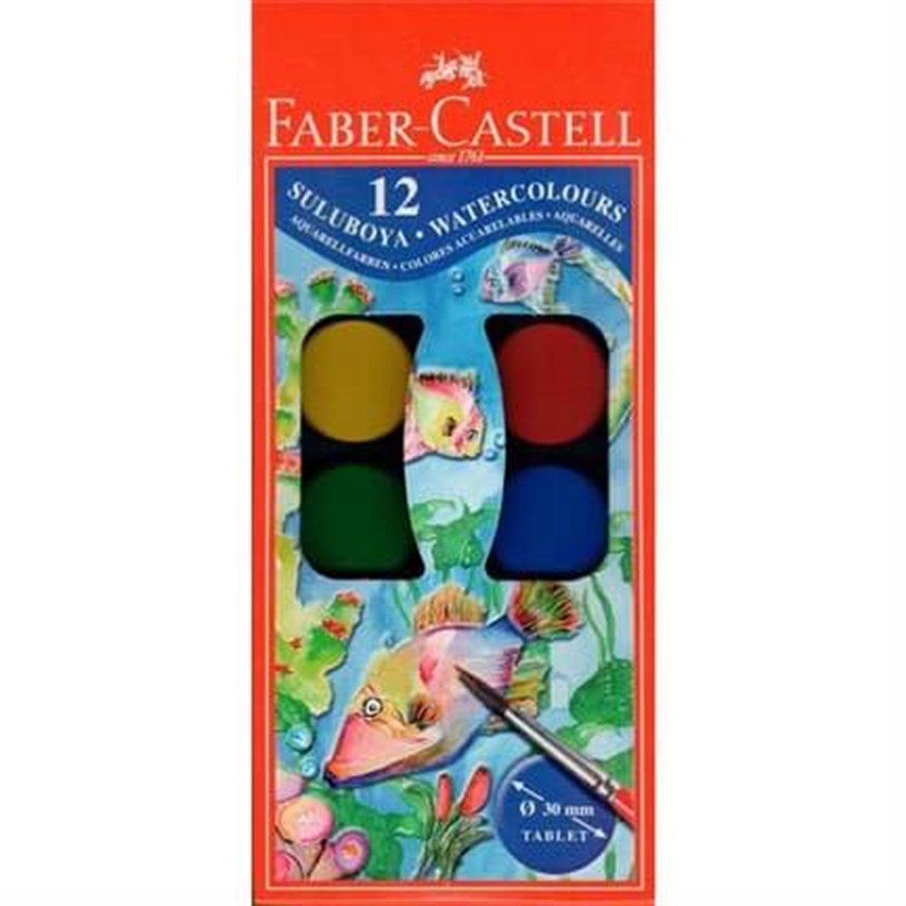 Faber-Castell  Suluboya Redline 12 Renk Büyük Boy
