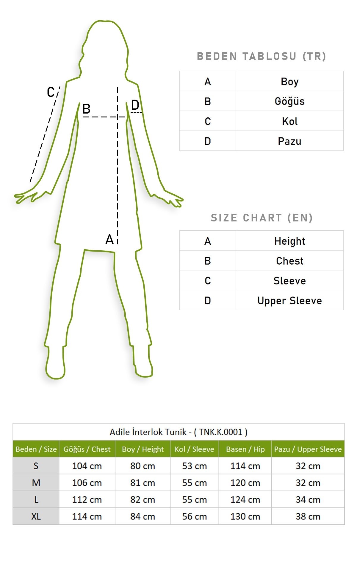 Adile İnterlok Tunik Yeşil Ysl