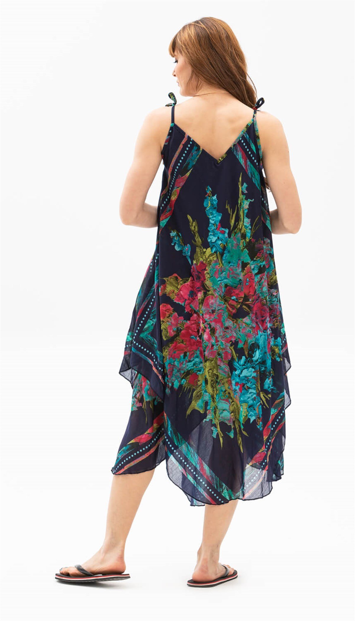 Afrodit Vual Elbise Lacivert